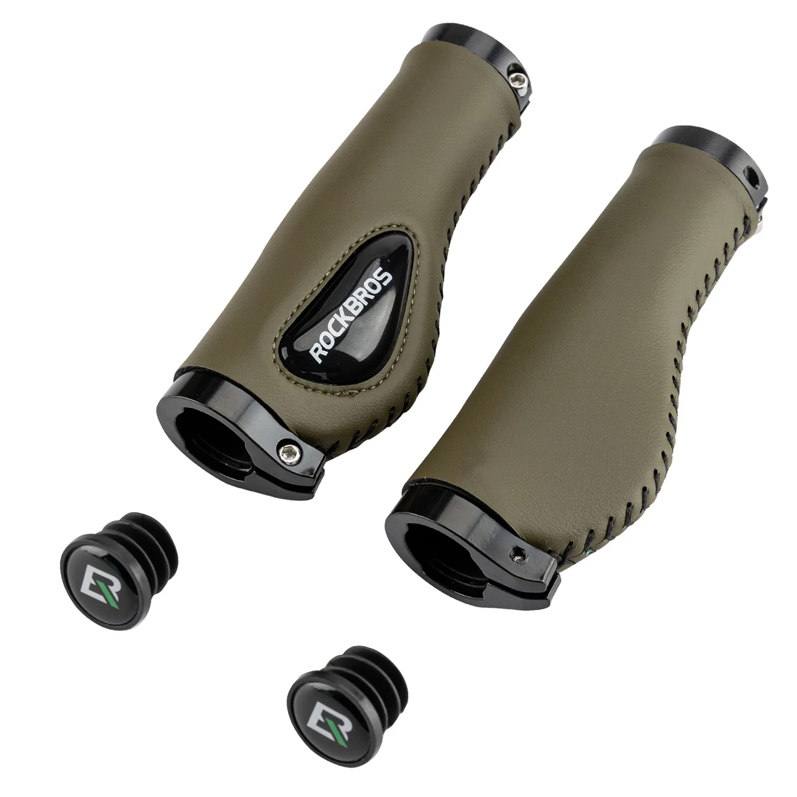 Leather Bike Handlebar Grips Ergonomic Comfortable Fits 22.2mm Handlebars - Image 4