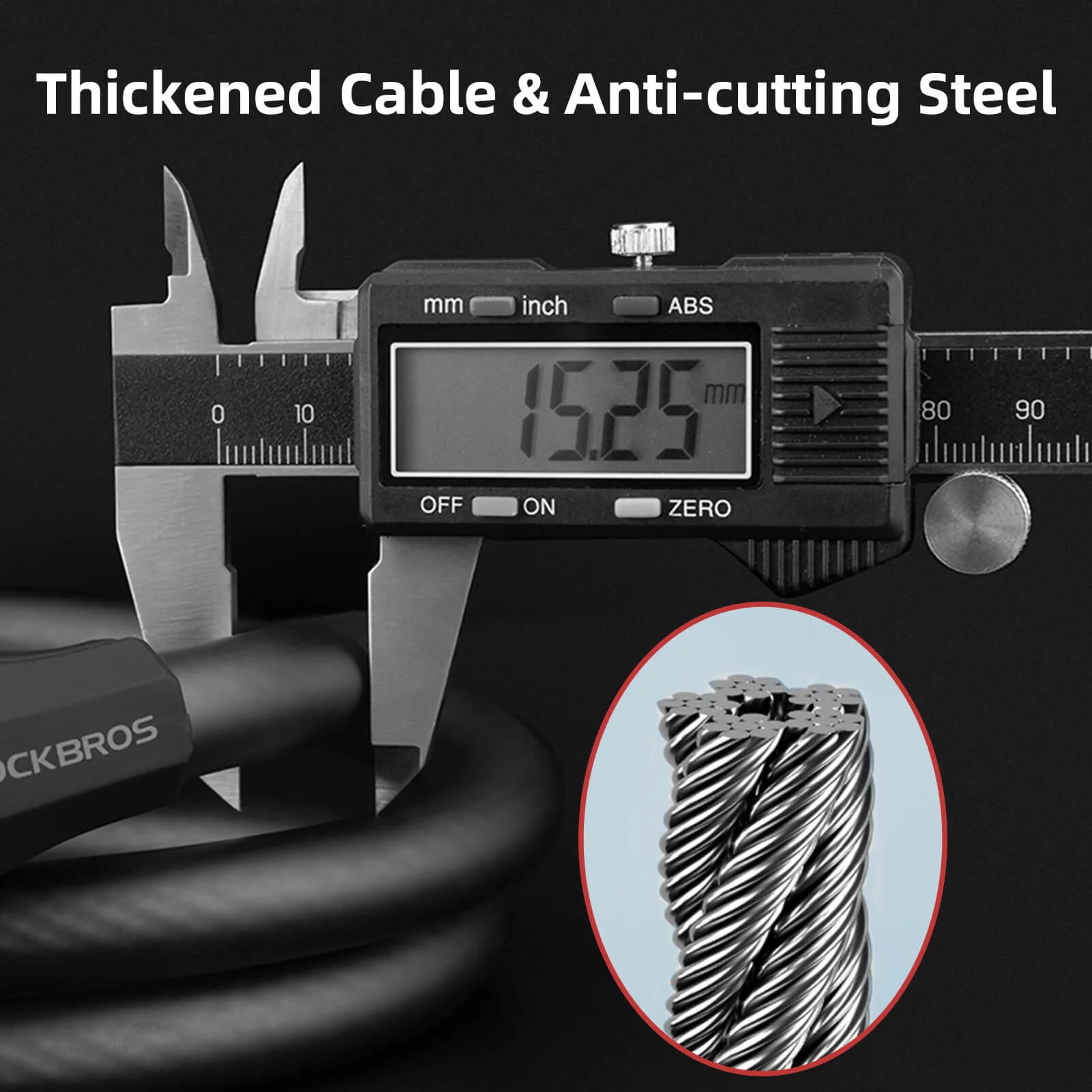 LED Security Bike Lock 5-Digit Combination - Image 2