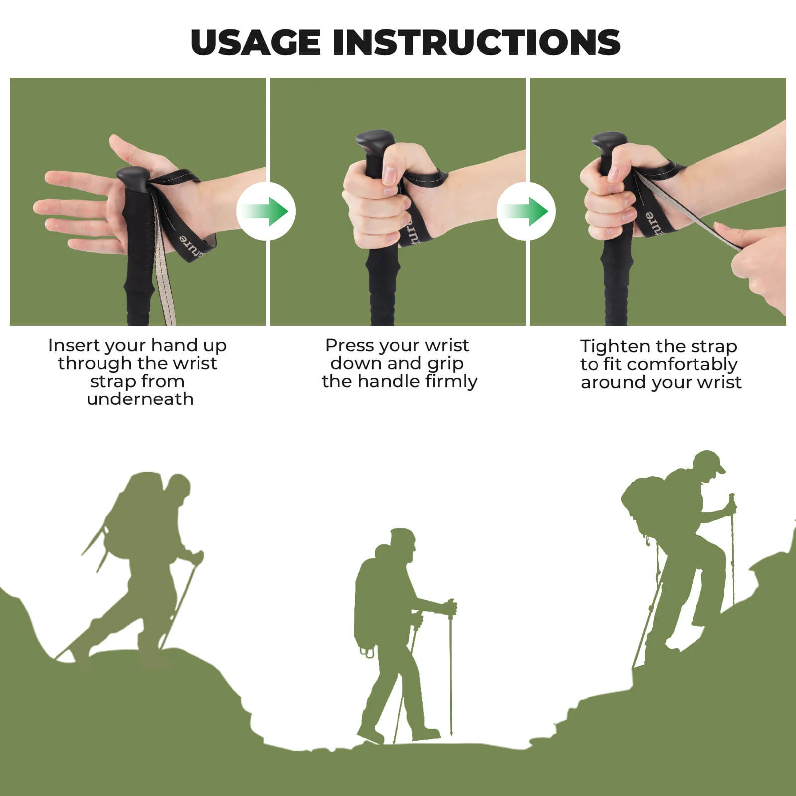 Lightweight 3-Section Trekking Pole - Image 4