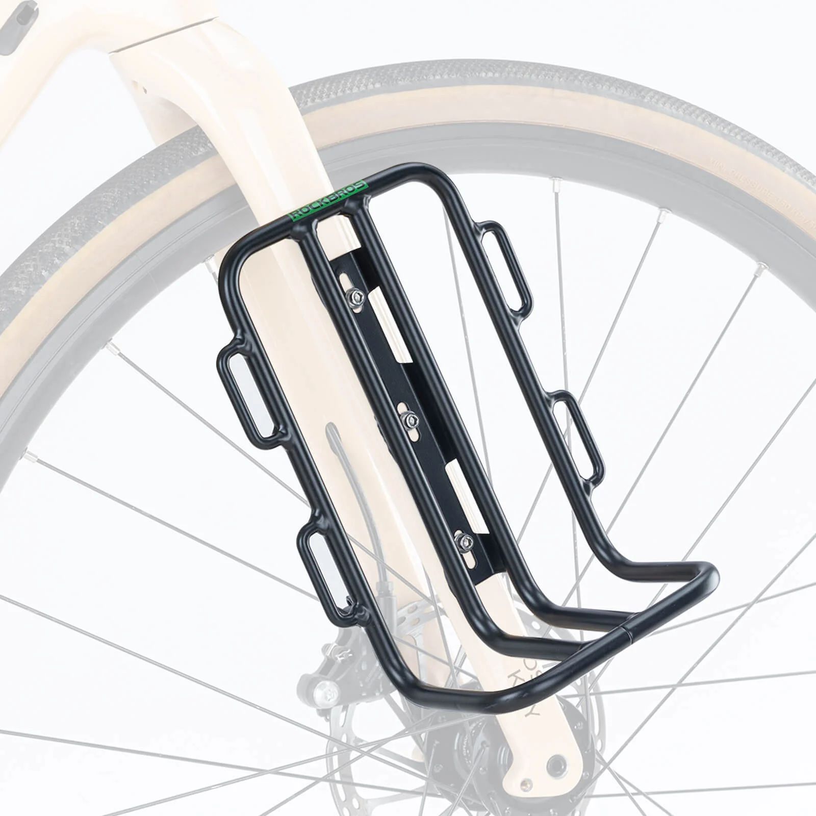 Lightweight Bike Front Fork Rack & Cargo Bag Set