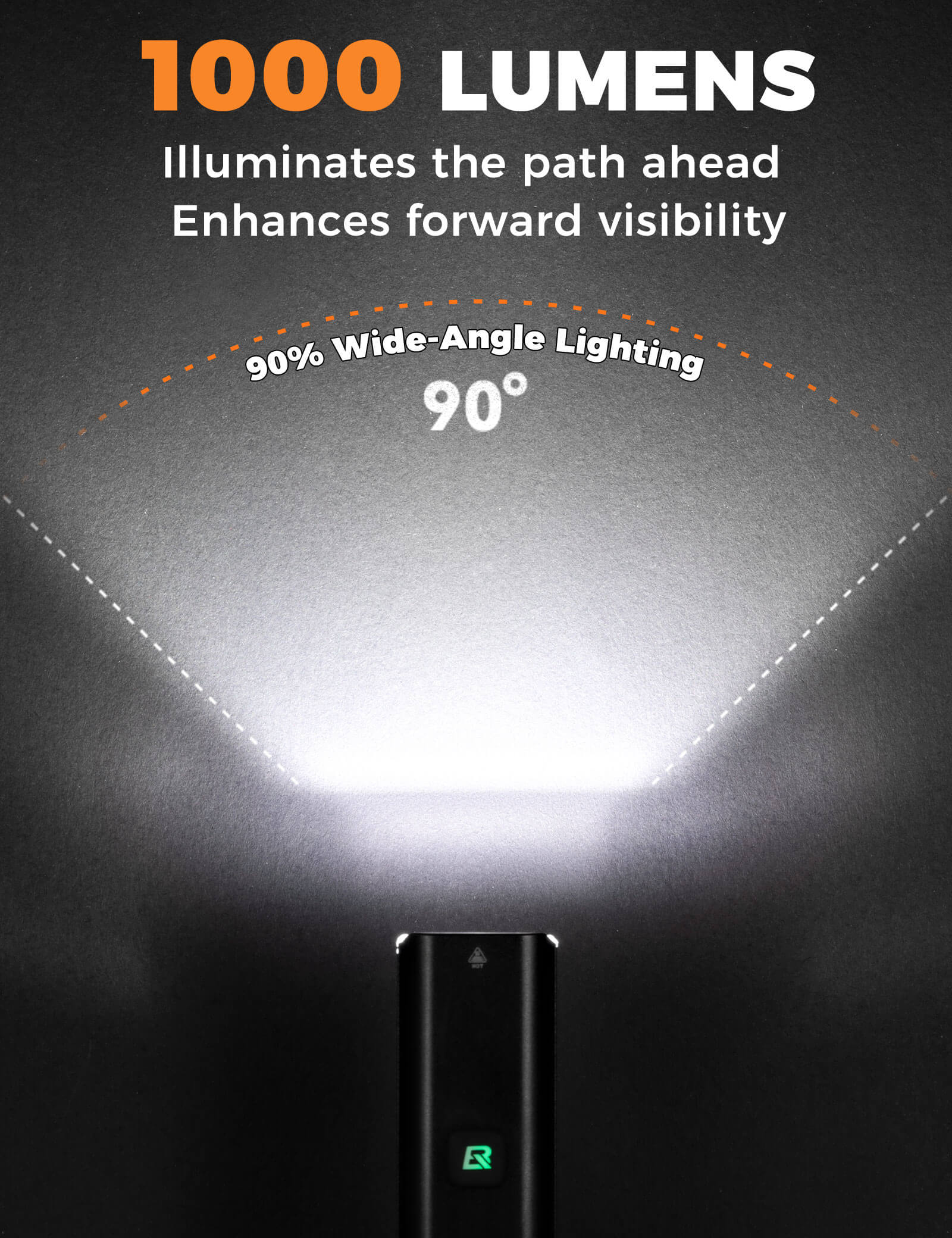 Lightweight Bike Front Light 1000 Lumens Five Lighting Modes - Image 2