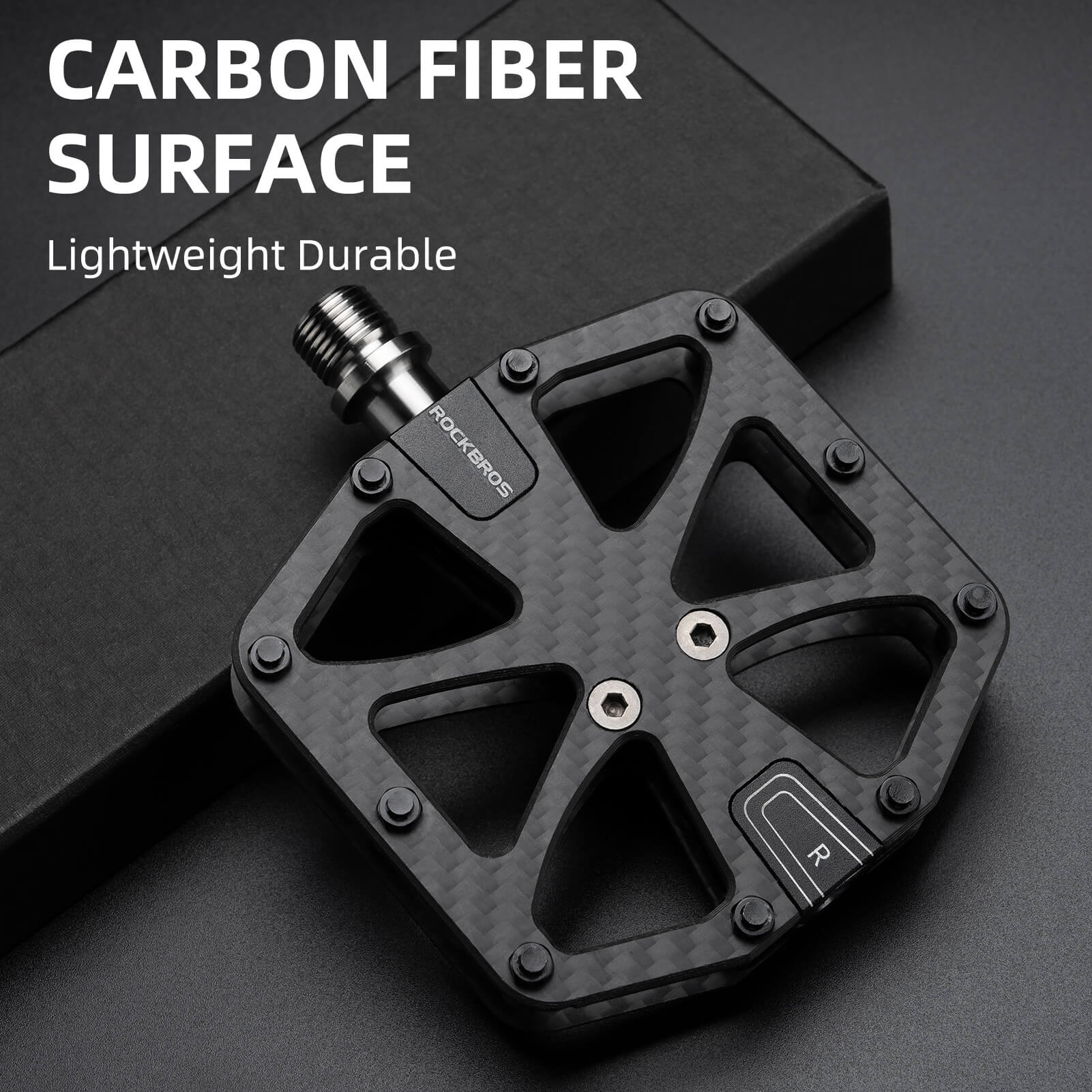 Lightweight Carbon Fiber Bike Pedals Triple Bearing Anti-Slip - Image 5