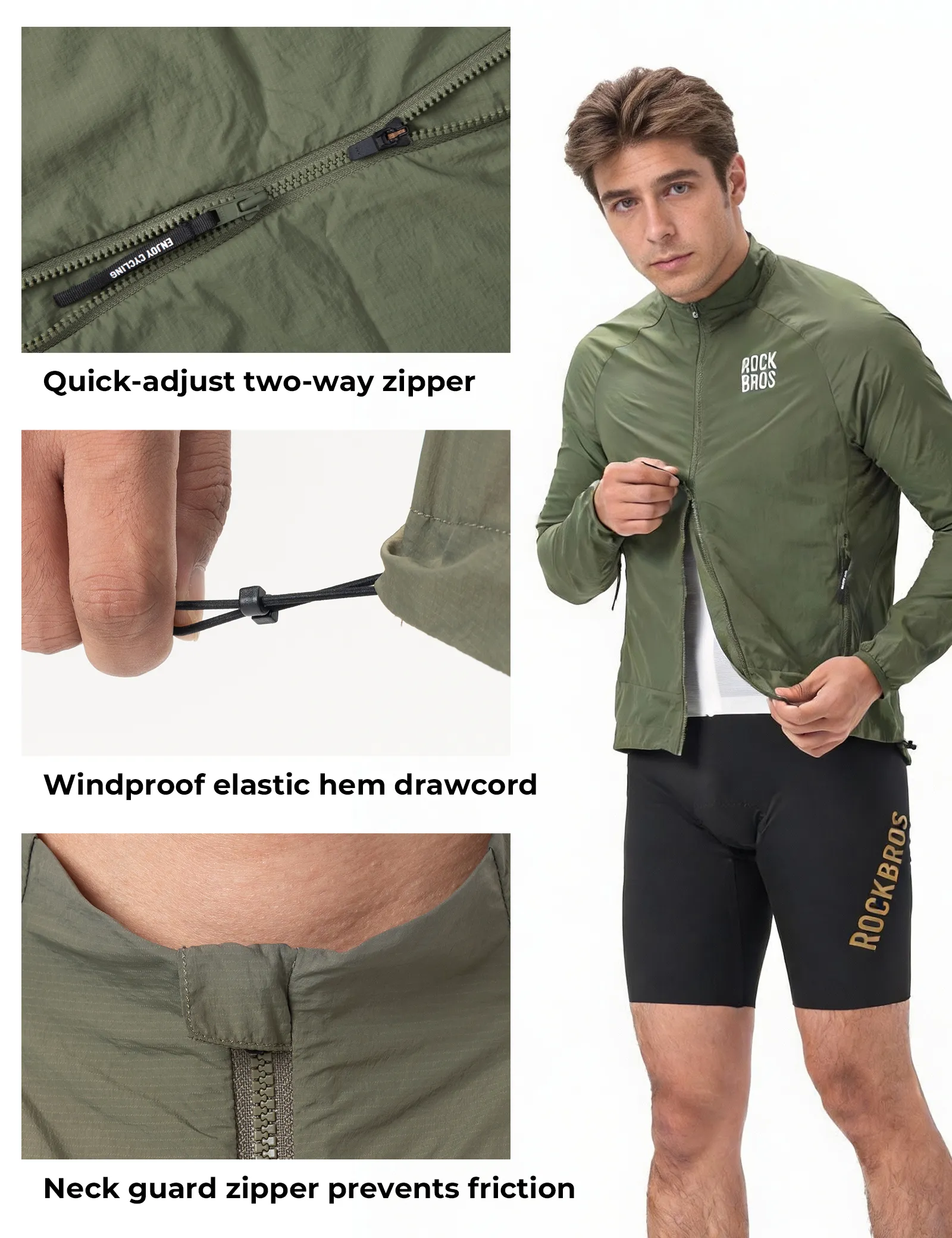 Lightweight Cycling Wind Jacket Packable Unisex - Image 13