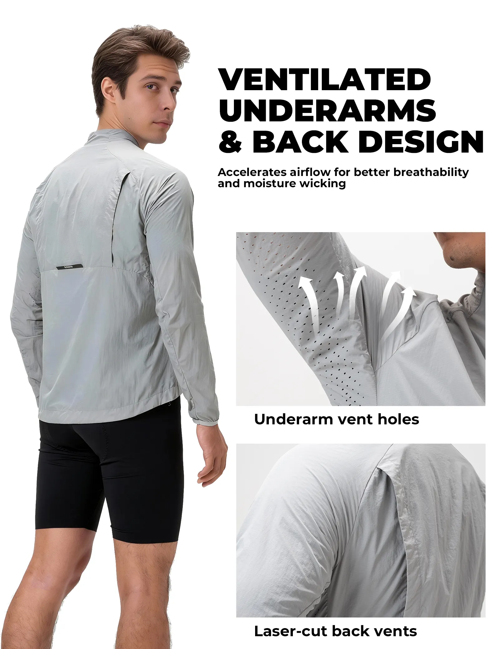Lightweight Cycling Wind Jacket Packable Unisex - Image 20