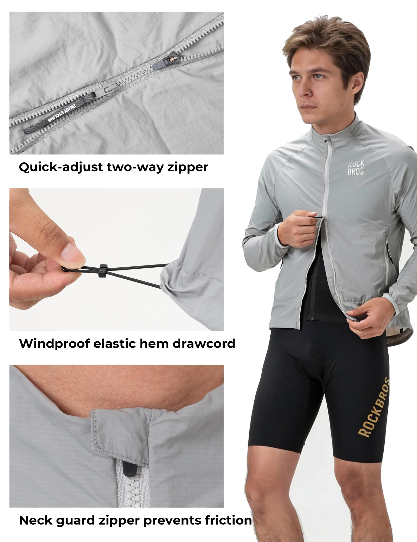 Lightweight Cycling Wind Jacket Packable Unisex - Image 21