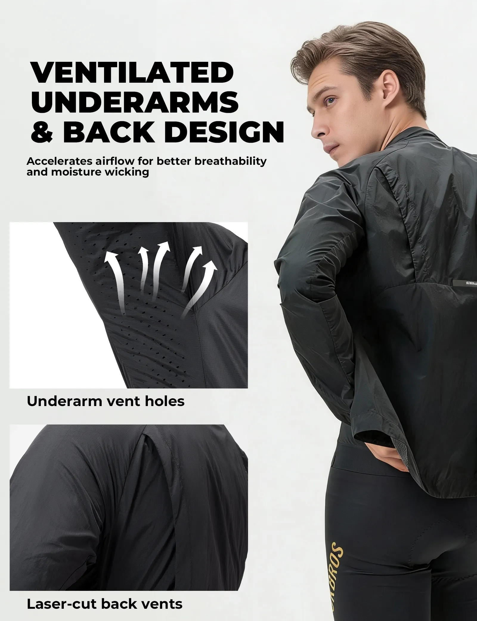 Lightweight Cycling Wind Jacket Packable Unisex - Image 4