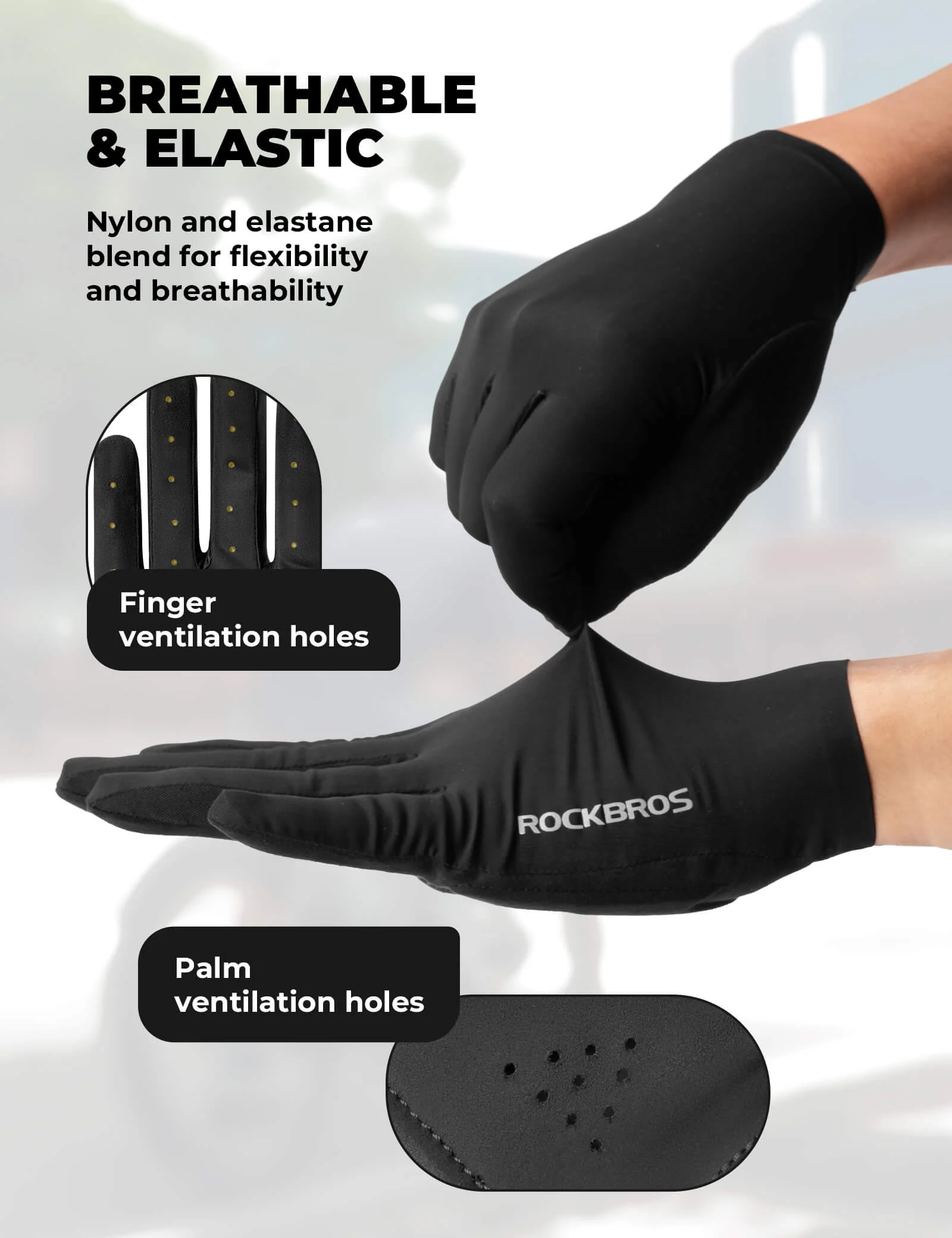 Lightweight Full-Finger Cycling Gloves with Touchscreen Tech Friendly - Image 18