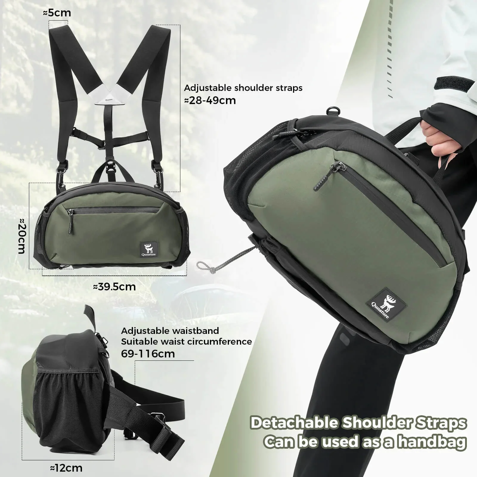 Lightweight Outdoor Backpack Waist Bag - Image 13