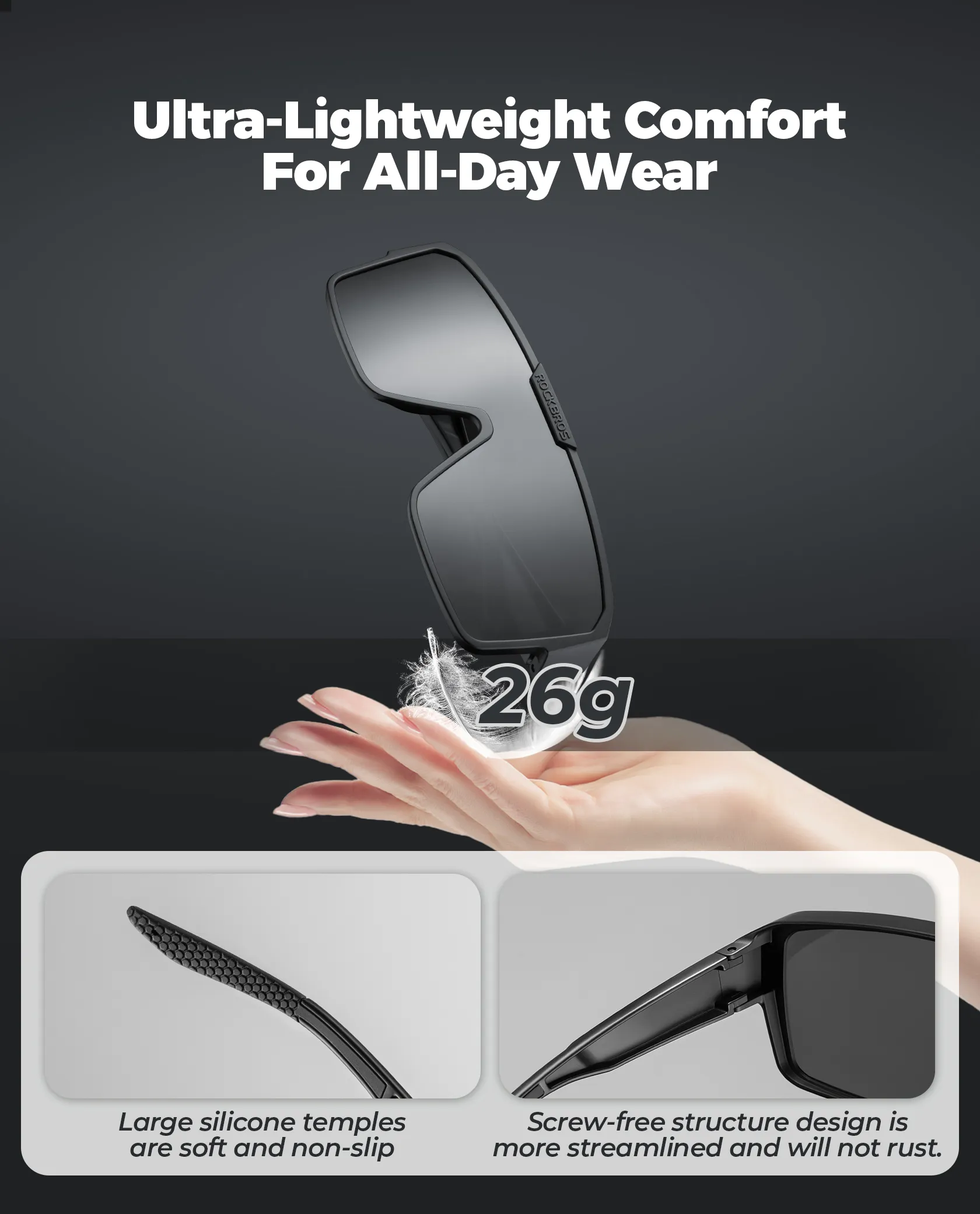 Lightweight Polarized Fit Over Cycling Sunglasses for Prescription Glasses UV400 SP348 - Image 26