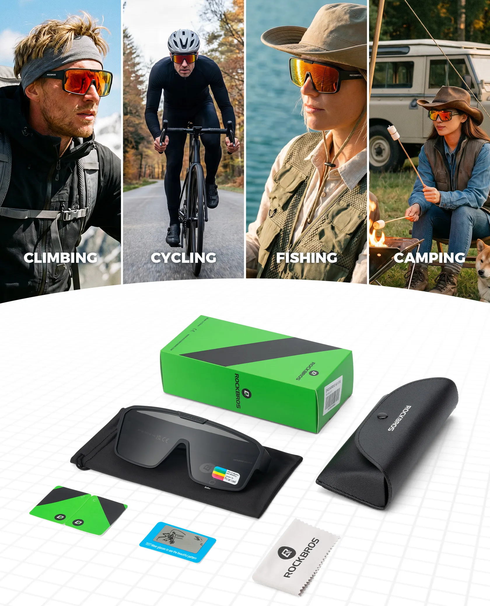 Lightweight Polarized Fit Over Cycling Sunglasses for Prescription Glasses UV400 SP348 - Image 28