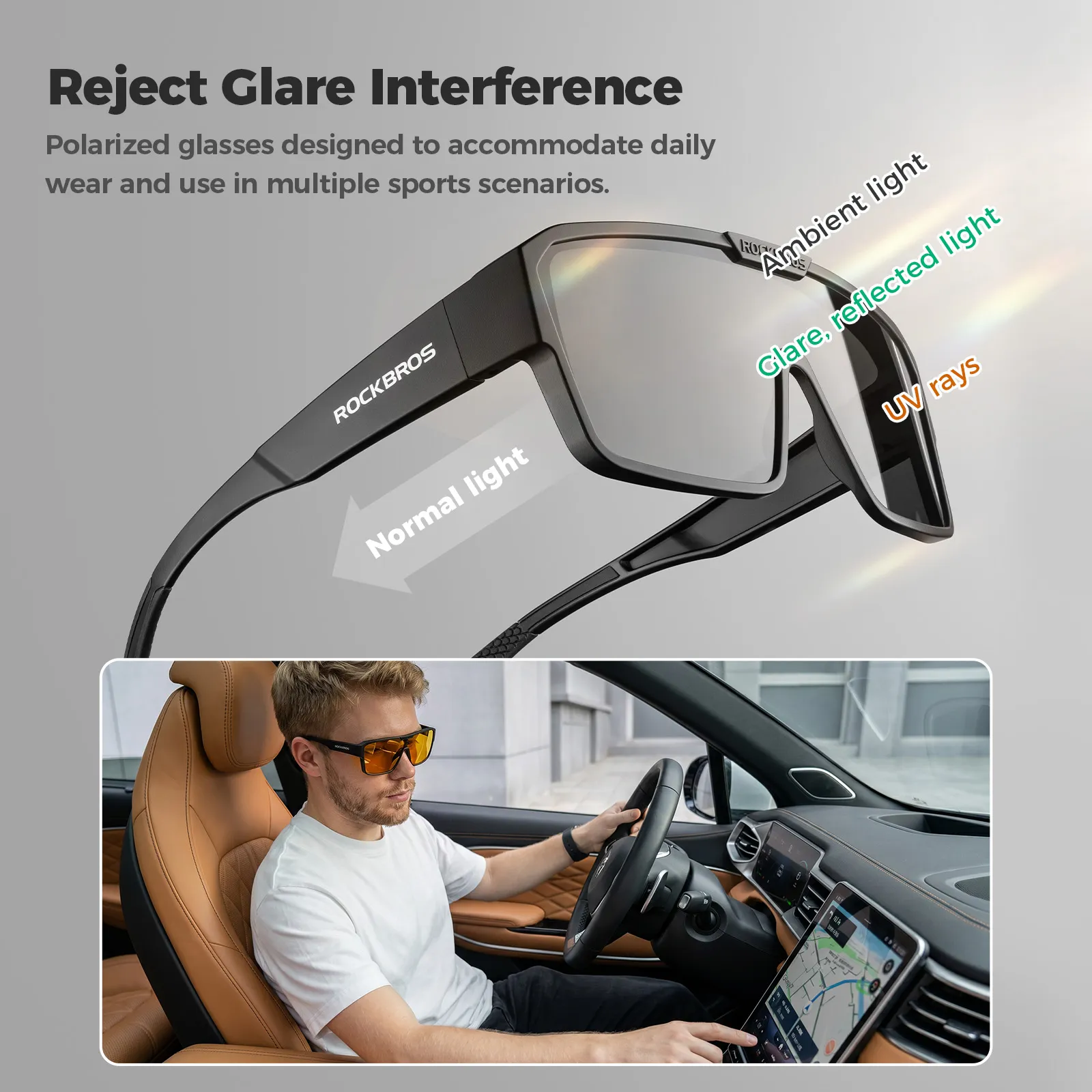 Lightweight Polarized Fit Over Cycling Sunglasses for Prescription Glasses UV400 SP348 - Image 5