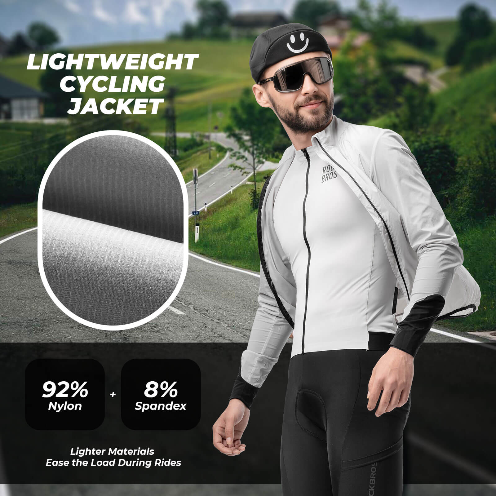 Lightweight Reflective Cycling Windbreaker Jacket Unisex - Image 2
