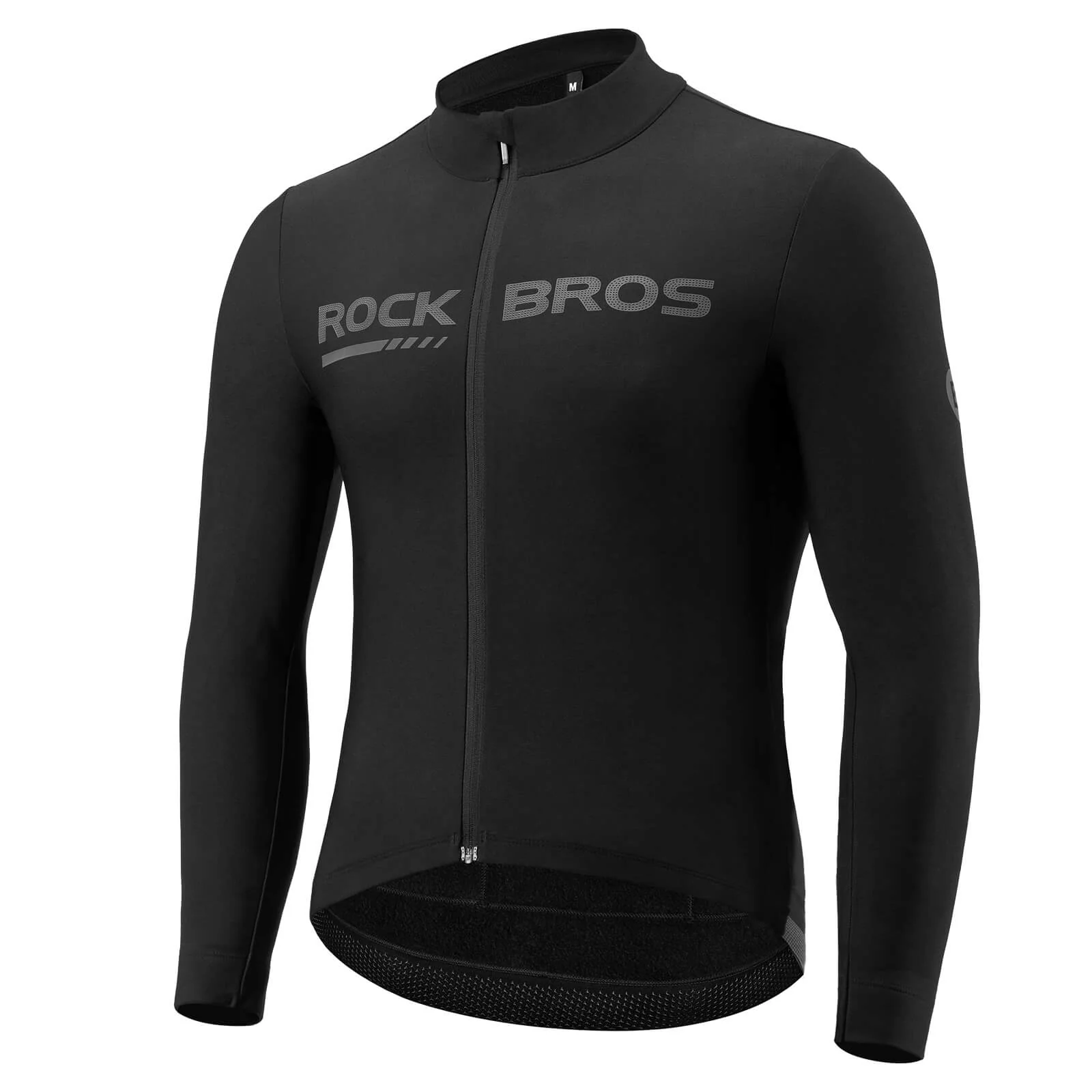 Long Sleeve Cycling Jersey with Full Zipper and Rear Pockets