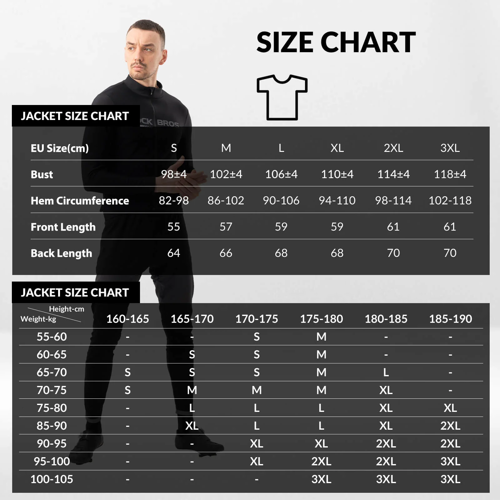 Long Sleeve Cycling Jersey with Full Zipper and Rear Pockets - Image 7