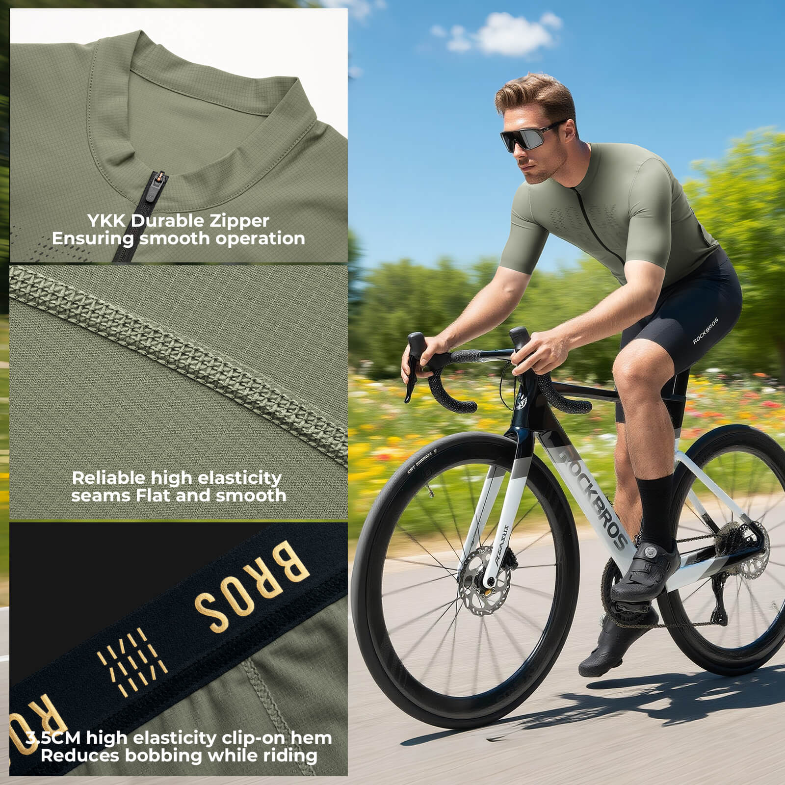 Men’s Breathable Short-Sleeve Cycling Jersey - YDDX009 - Image 6