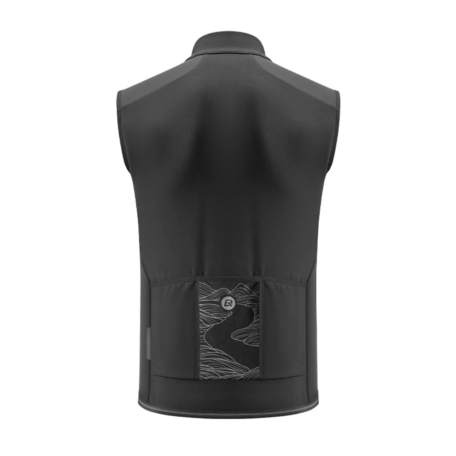 Men’s Cycling Vest Dual Zip Fleece Inner - Image 2