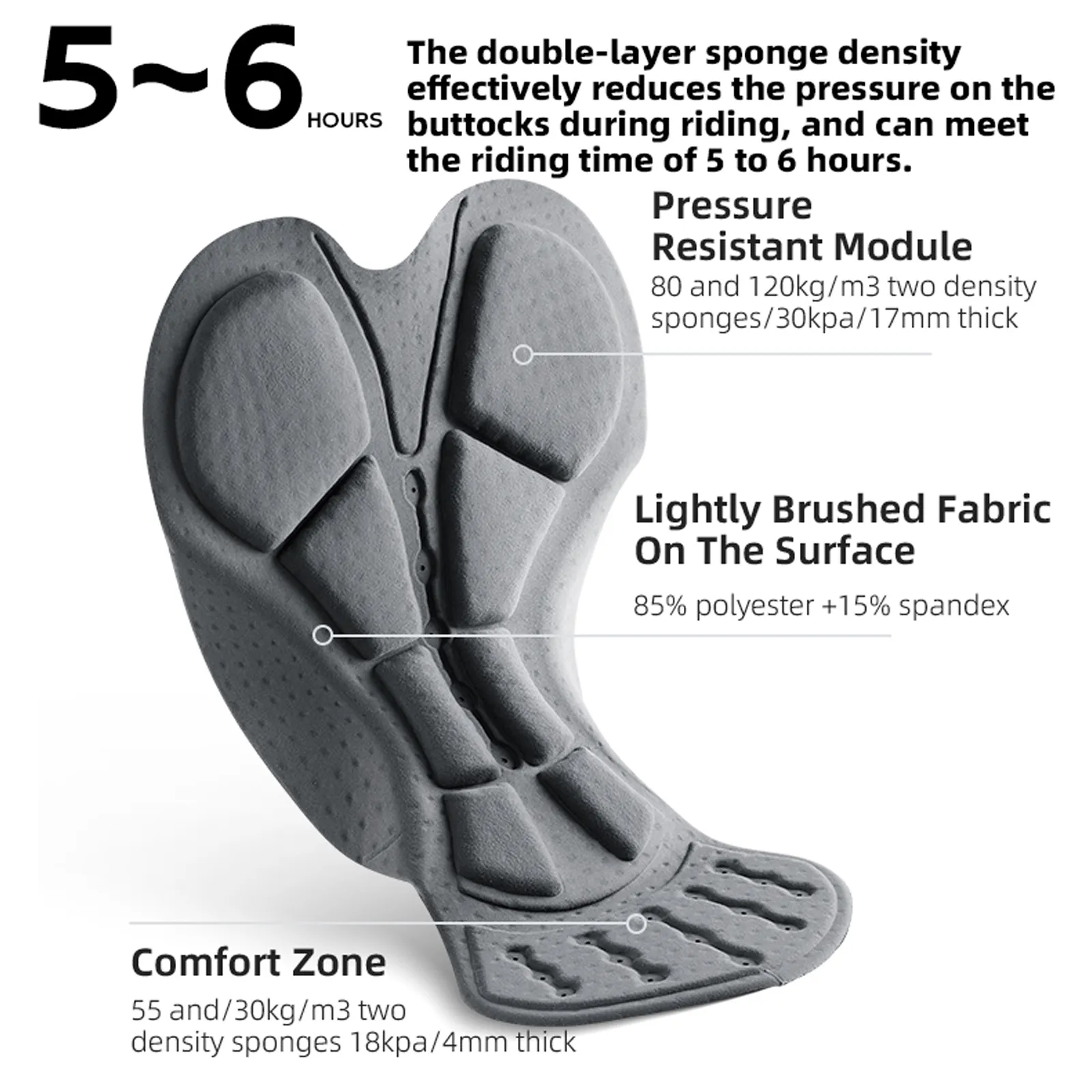 Men’s Lightweight Long Cycling Tights with Dual-Density Pad - Image 3