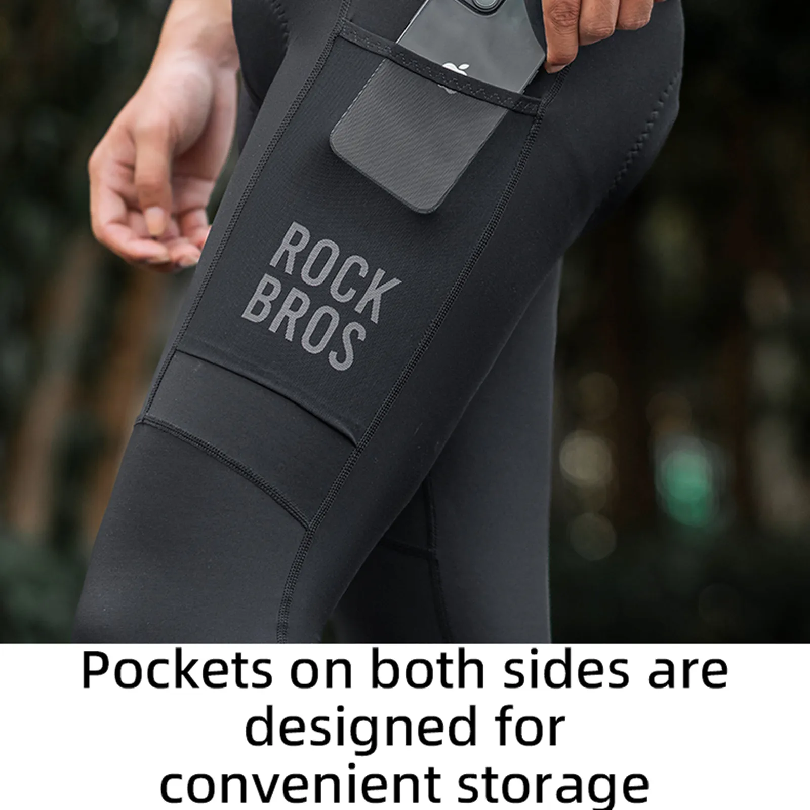 Men’s Lightweight Long Cycling Tights with Dual-Density Pad - Image 4