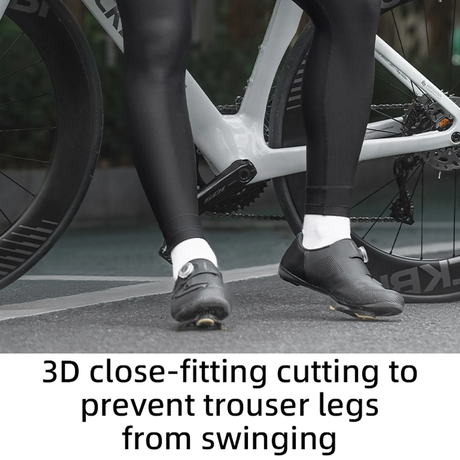 Men’s Lightweight Long Cycling Tights with Dual-Density Pad - Image 7