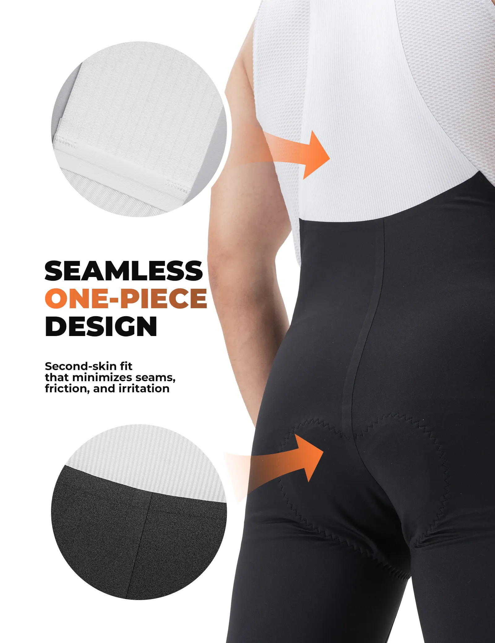 Men’s Long Cycling Bib Pants with Elastic Interface Pad Wright Pro - Image 6