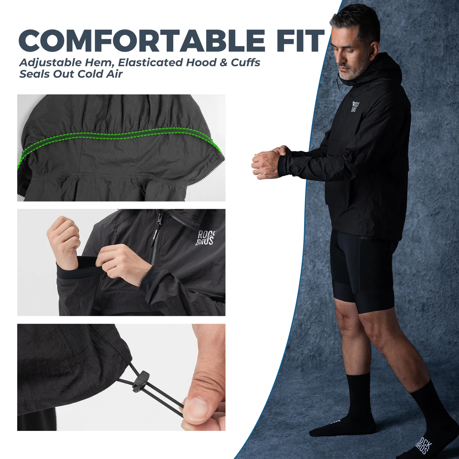 Men’s Multi-Purpose Cycling Jacket with Removable Pocket for Commuting - Image 4