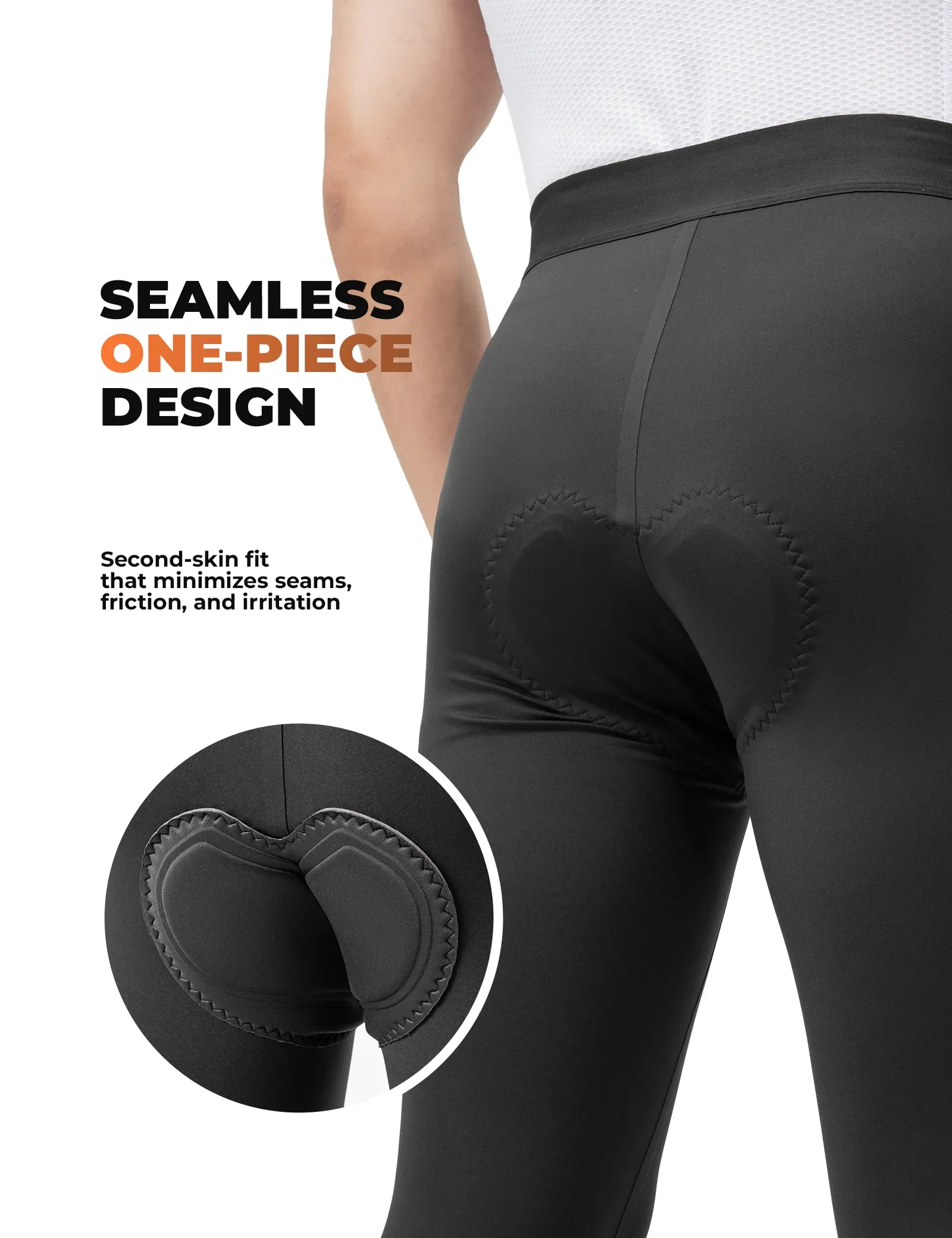 Men’s Seamless Long Cycling Tights Breathable Second-Skin Fit Wright Pro - Image 6