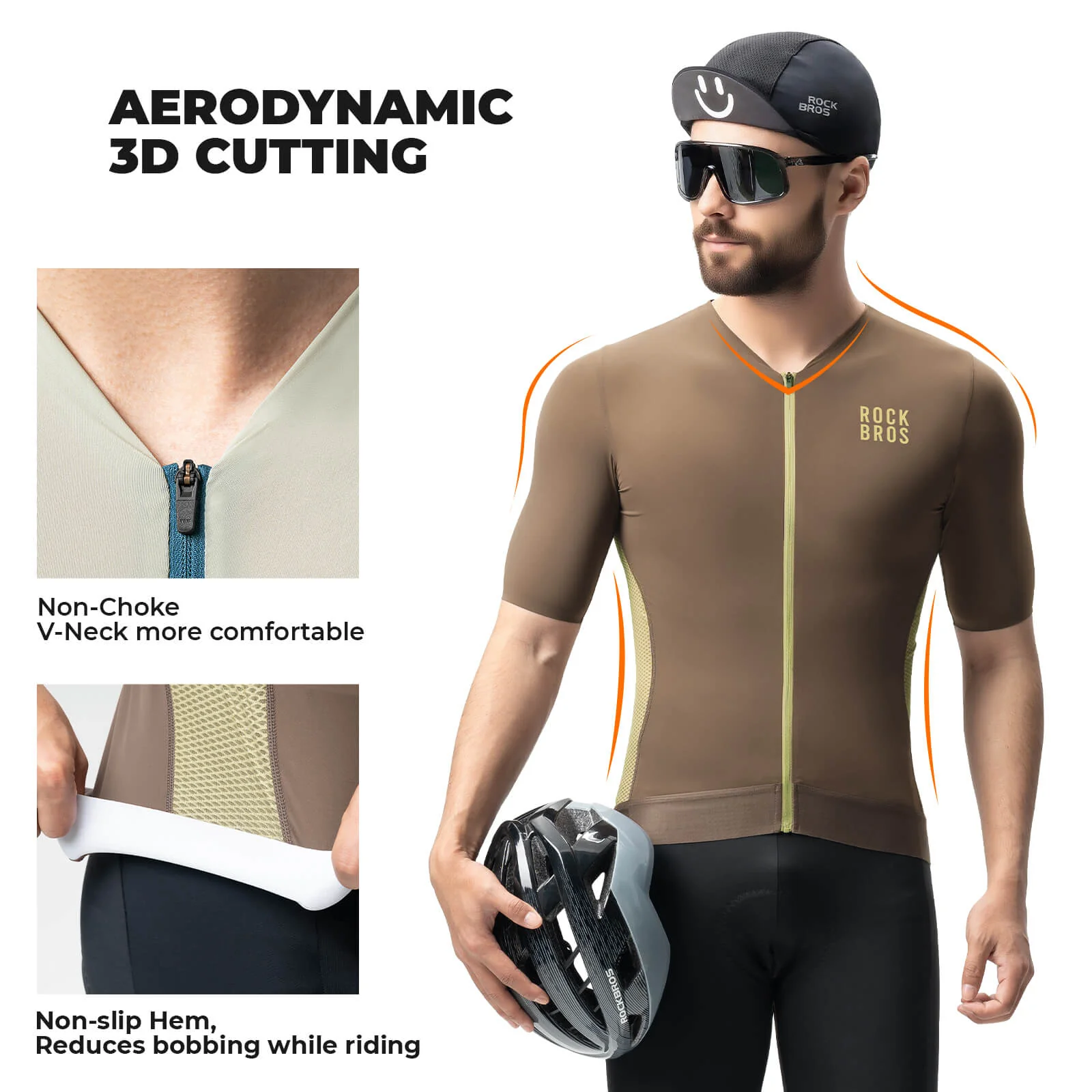 Men’s Summer Contrast Cycling Jersey SprintFit Series - Image 13