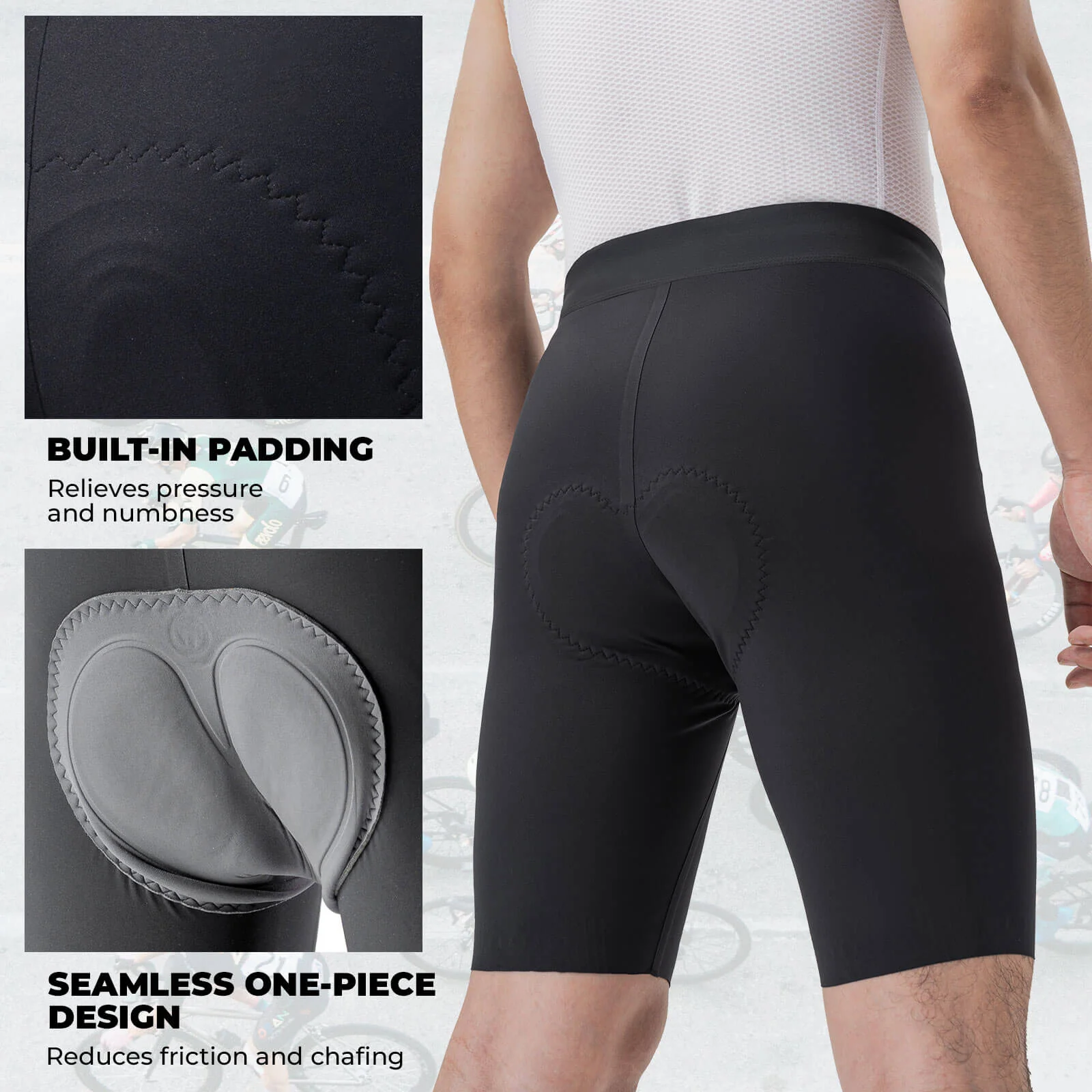 Men’s Summer Ultra Comfort Cycling Shorts Wright Pro - Image 5