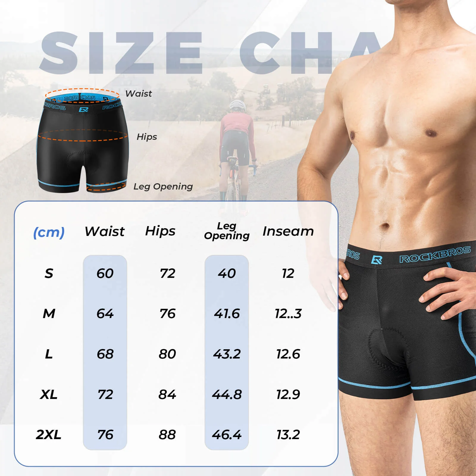 Men’s Breathable Padded Cycling Underwear Anti-Chafing Liner Shorts - Image 7