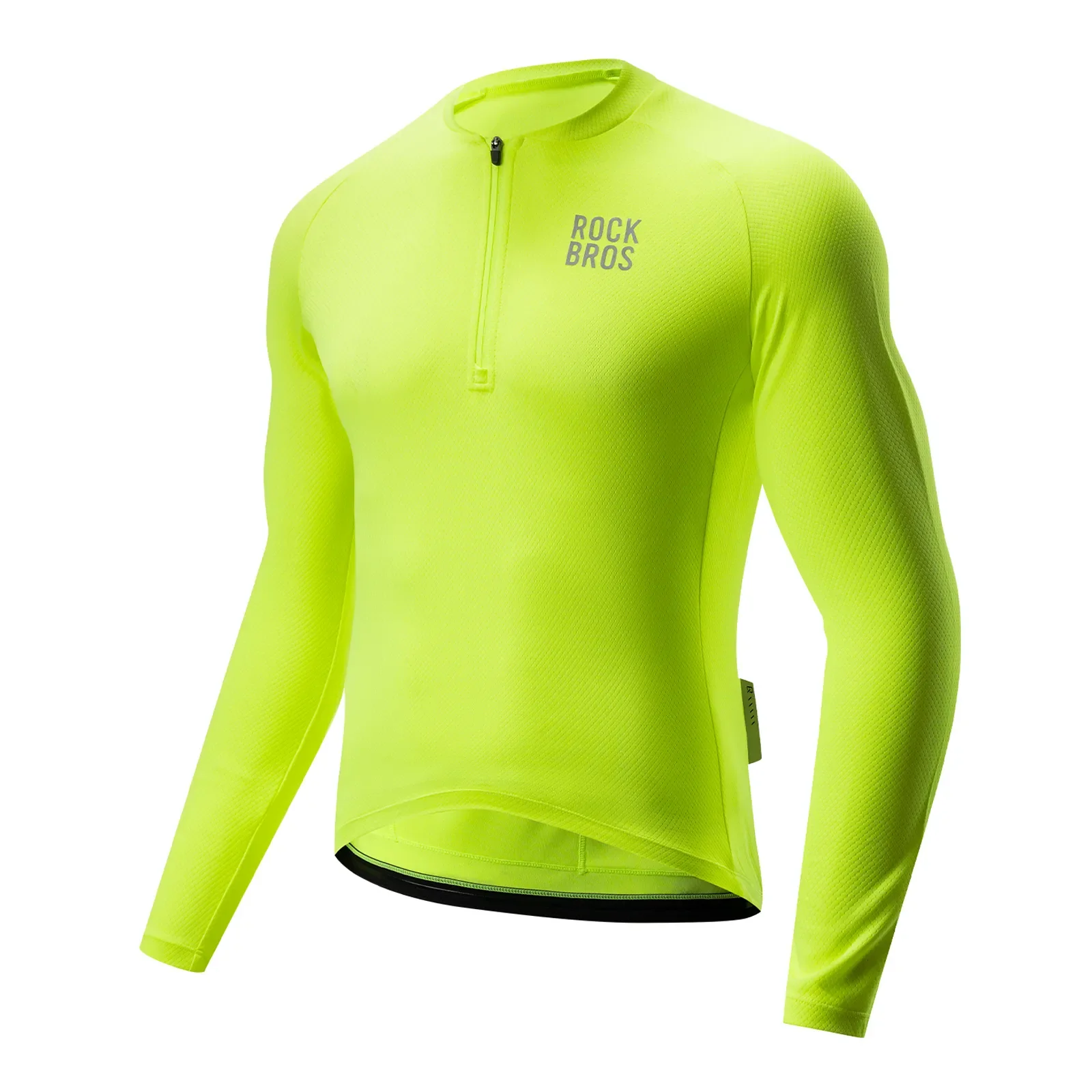 Men's Long Sleeve Half Zip Cycling Jersey Lightweight Breathable Zephyra - Image 5