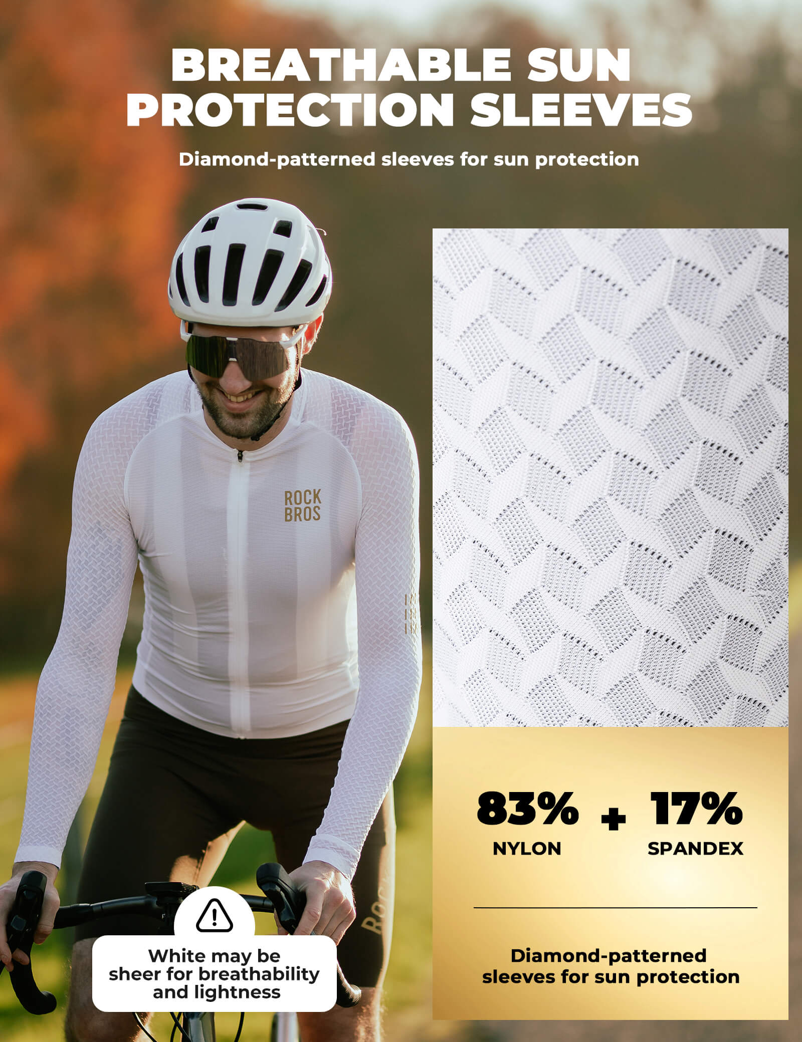 Men's Long-Sleeved Cycling Jersey with 3D Cut Diamond Fit - Image 3