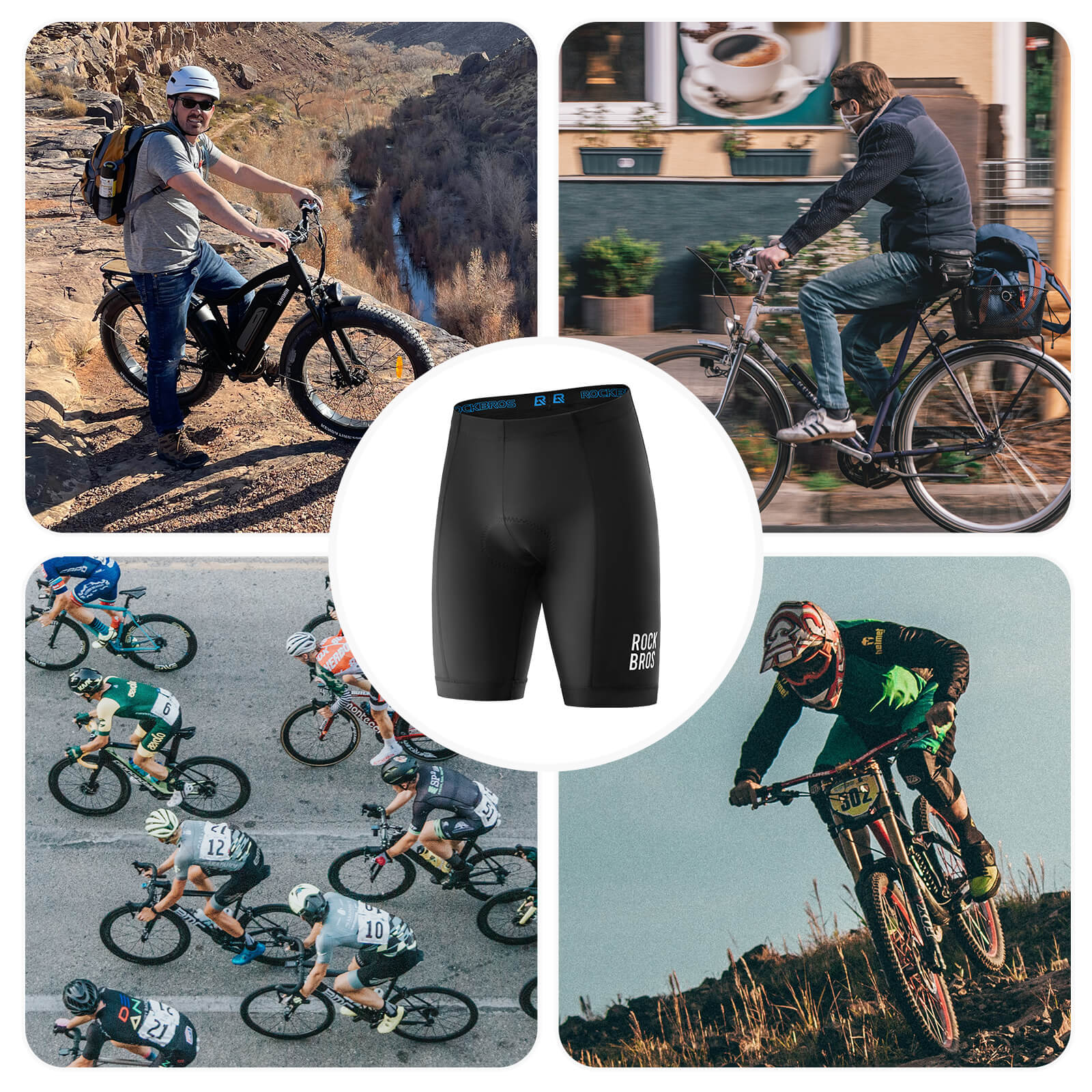 Men's MTB Cycling Shorts with Padding Paste Flow Series - Image 13