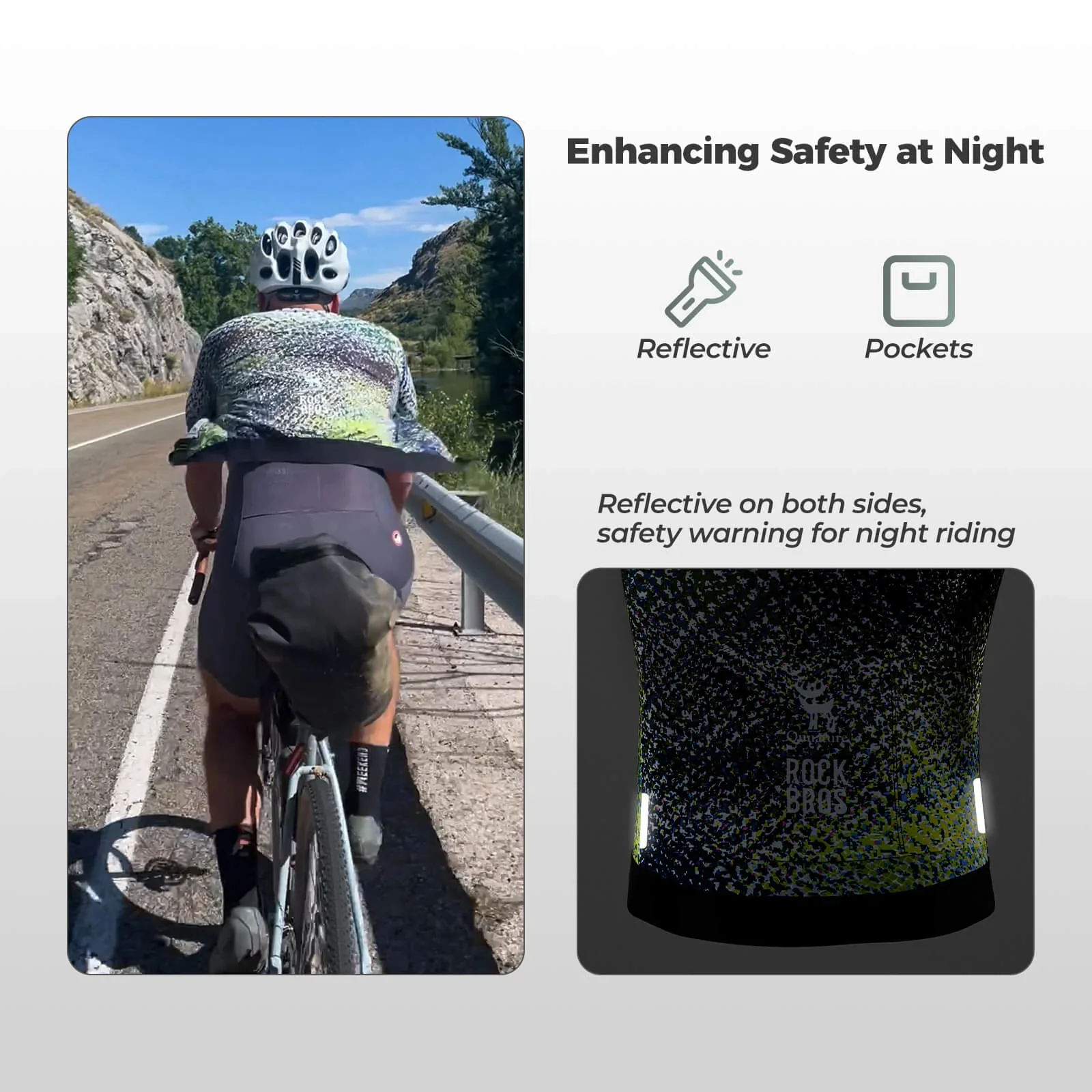 Men's Short-Sleeve Camouflage Reflective Cycling Jersey - Image 5