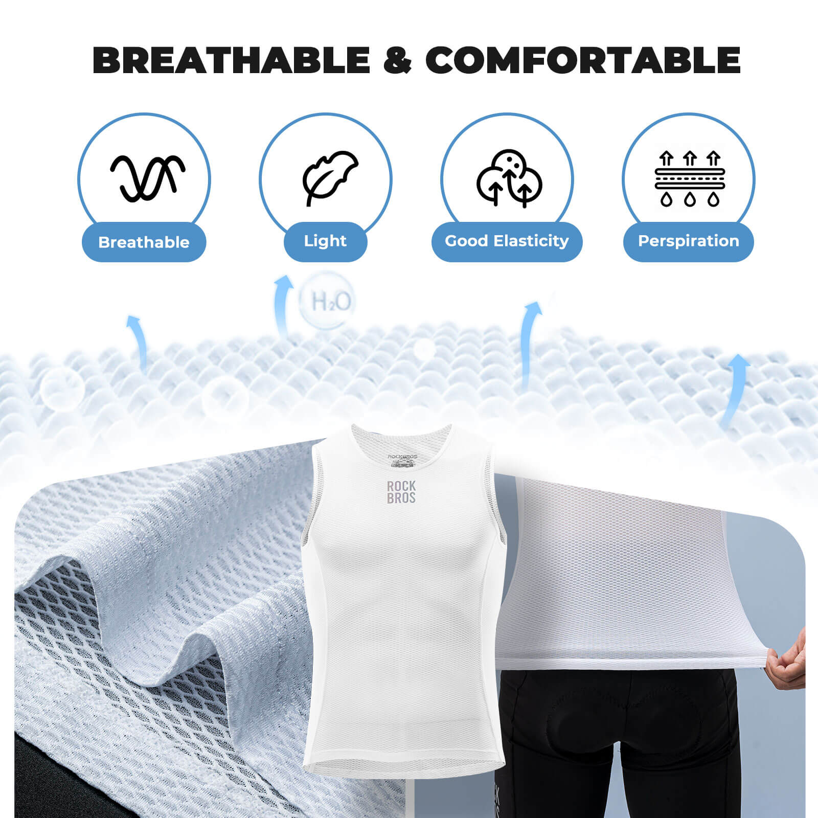 Men’s Summer Cycling Base Layer Vest Sweat-Wicking - Image 2
