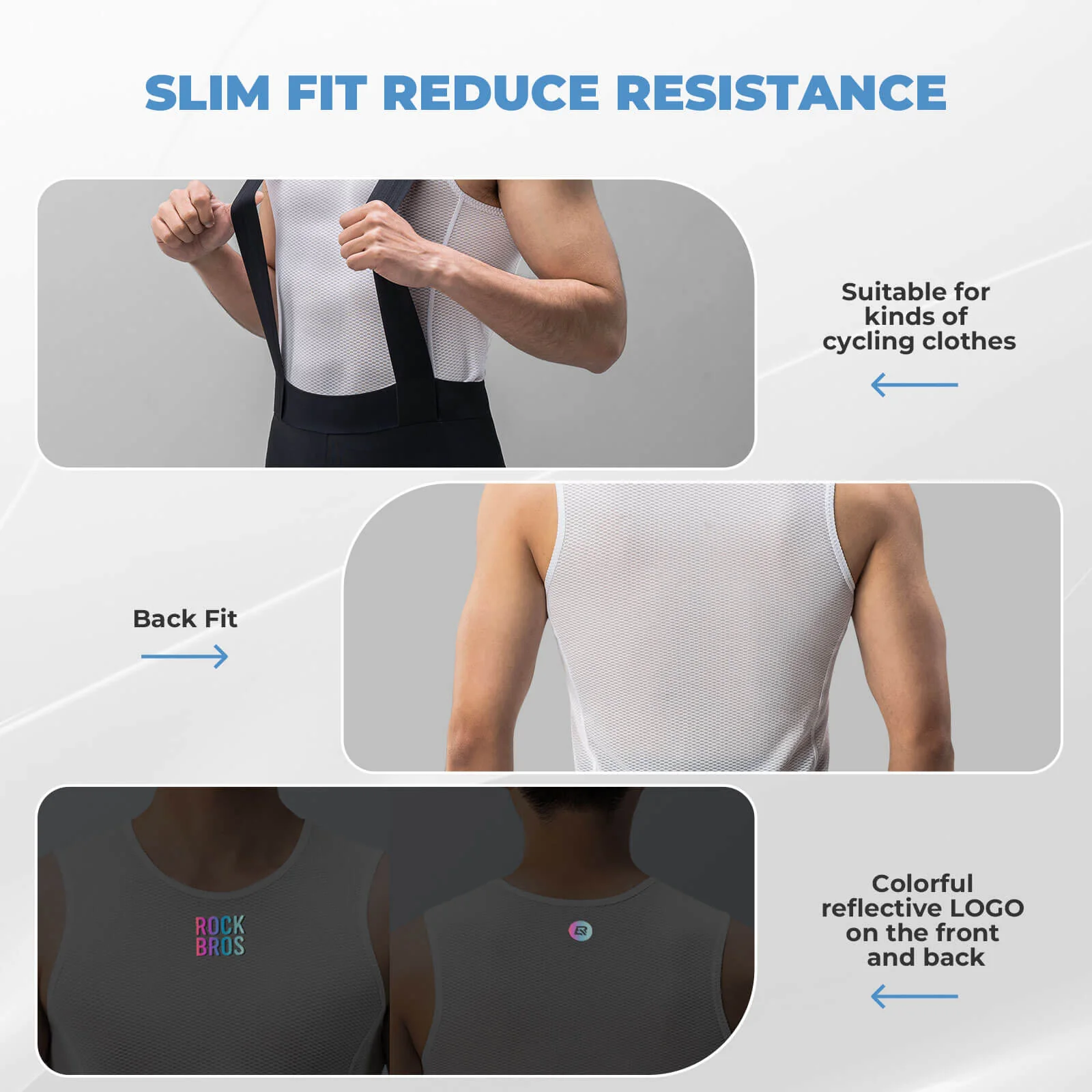 Men’s Summer Cycling Base Layer Vest Sweat-Wicking - Image 3
