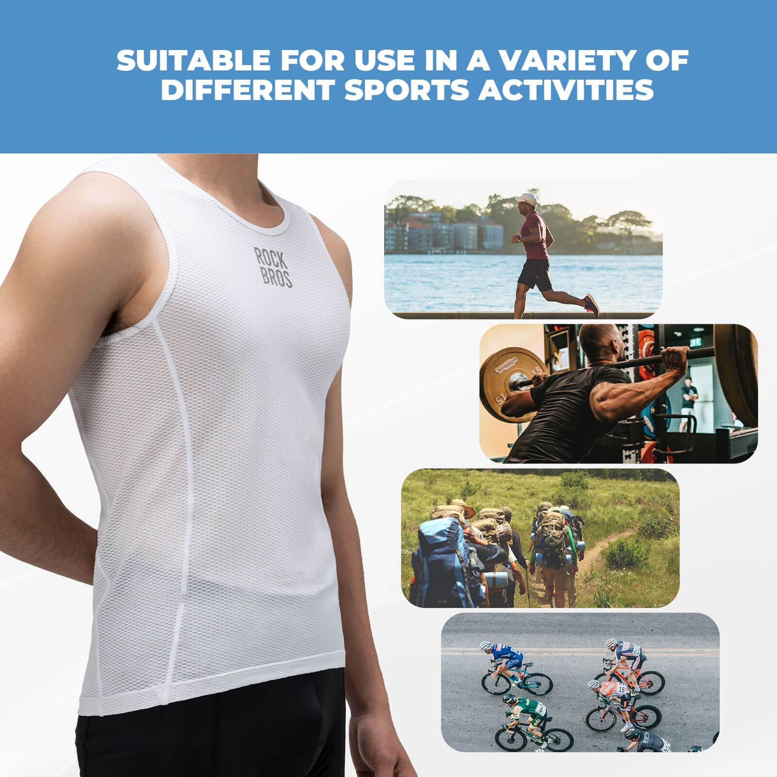 Men’s Summer Cycling Base Layer Vest Sweat-Wicking - Image 4