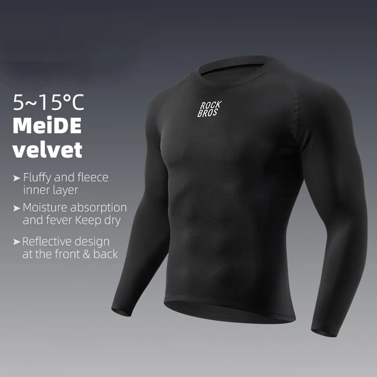 Men's Thermal Cycling Base Layer Fleece-Lined Winter Riding - Image 3
