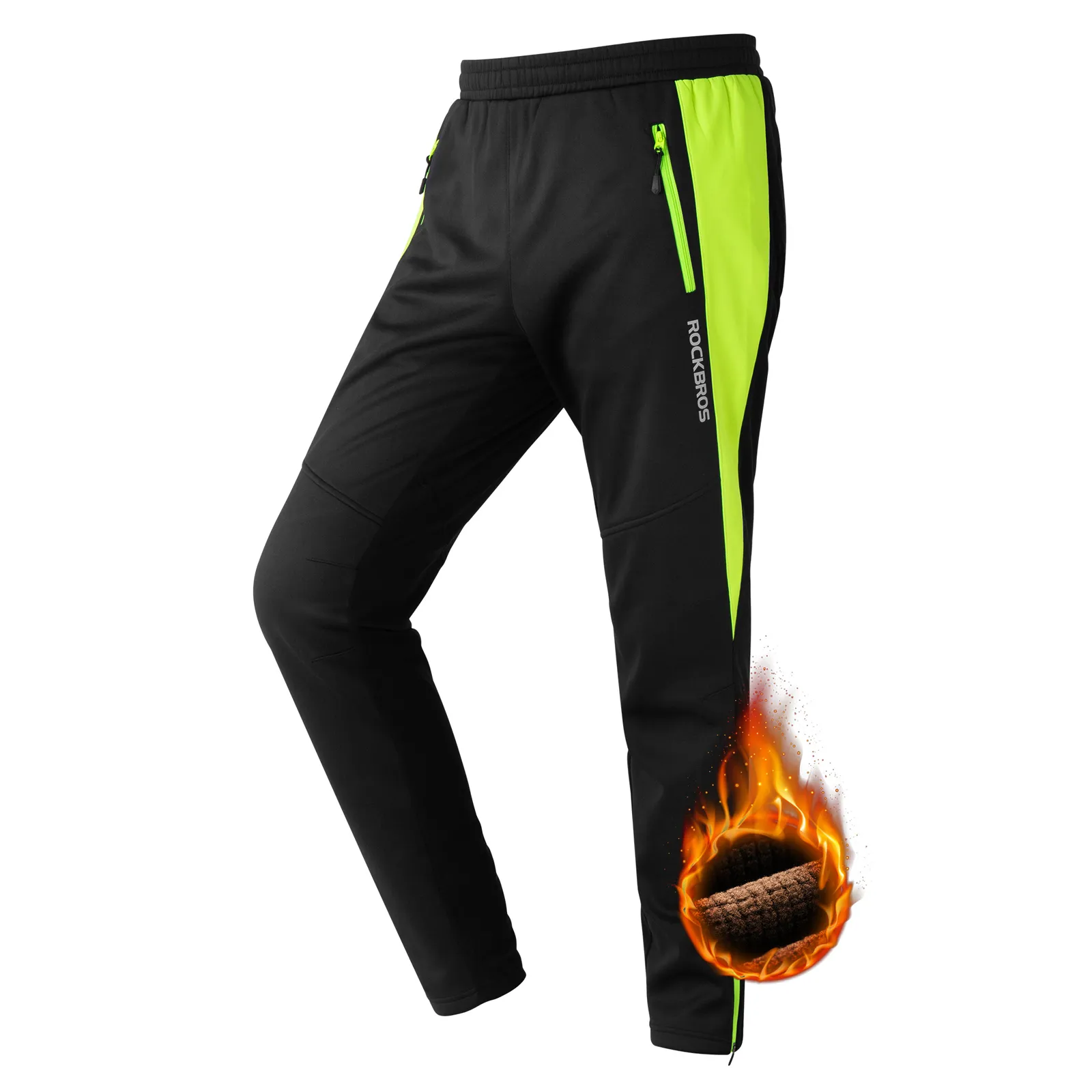 Men's Windproof Cycling Pants with Soft Fleece