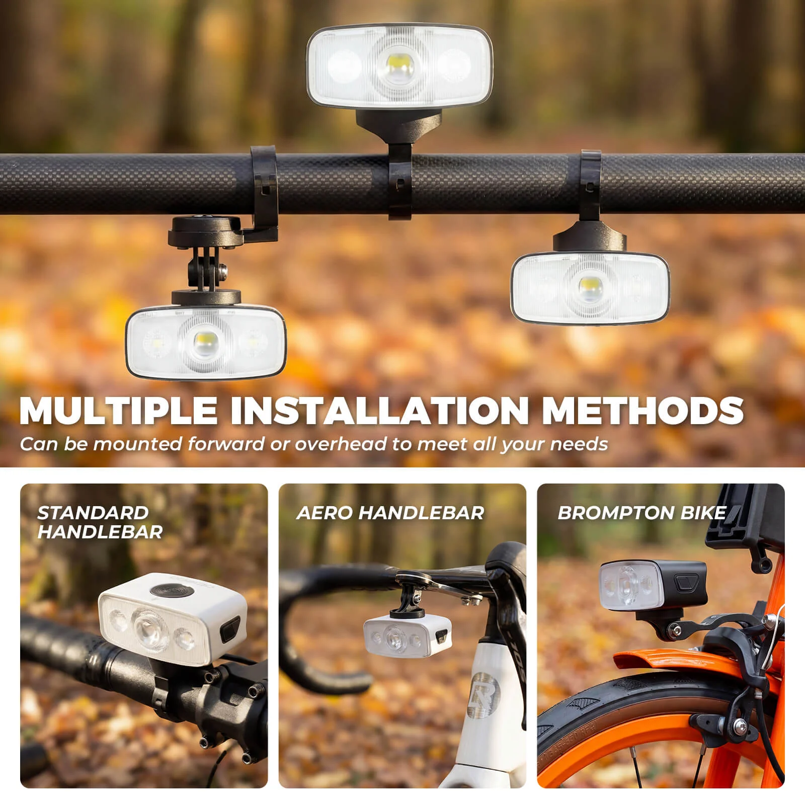 Mini Bike Front Light 3 Lighting Modes Night Riding Safety Torch - Image 17