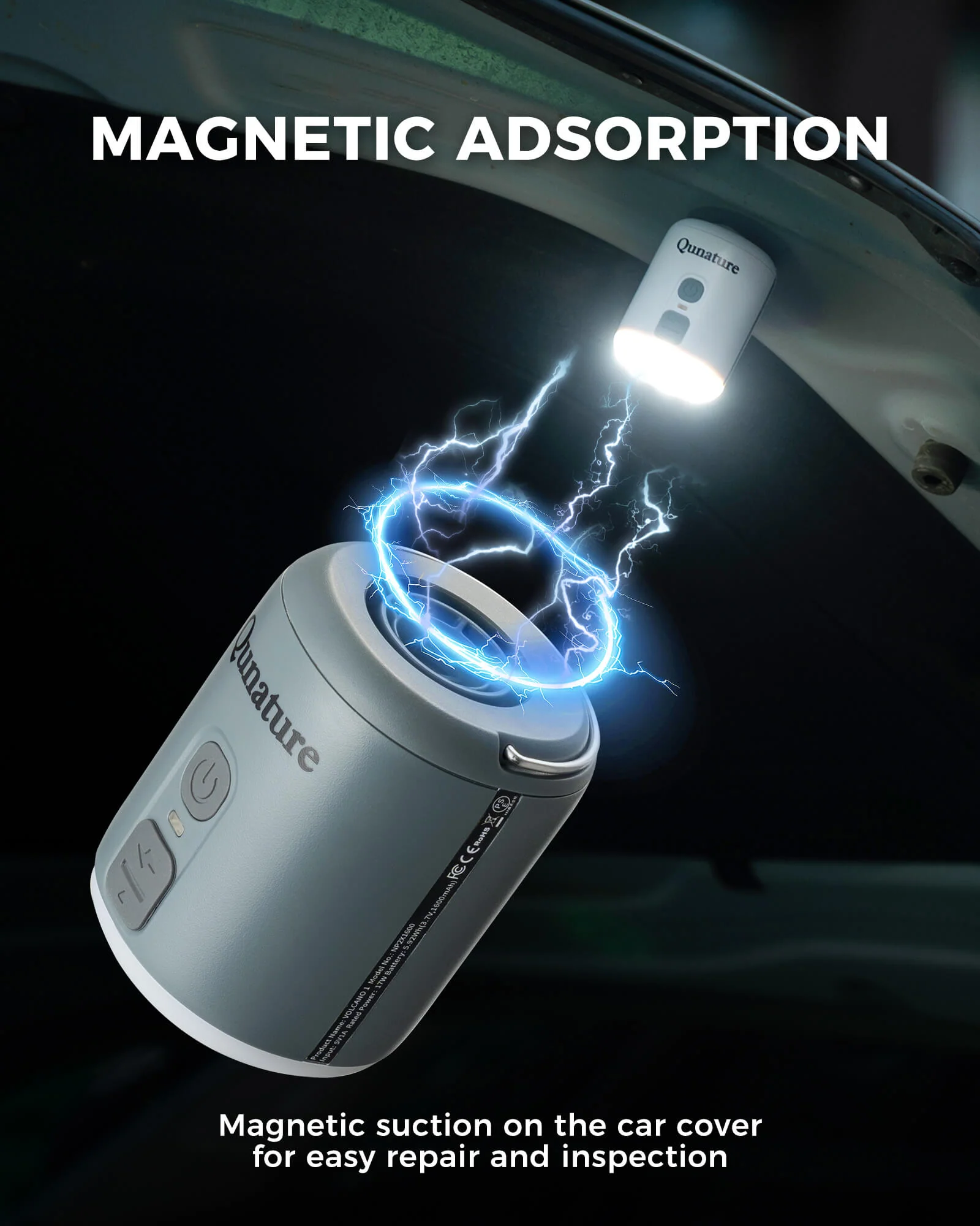 Mini Outdoor Air Pump 1600mAh and LED lighting for camping - Image 6