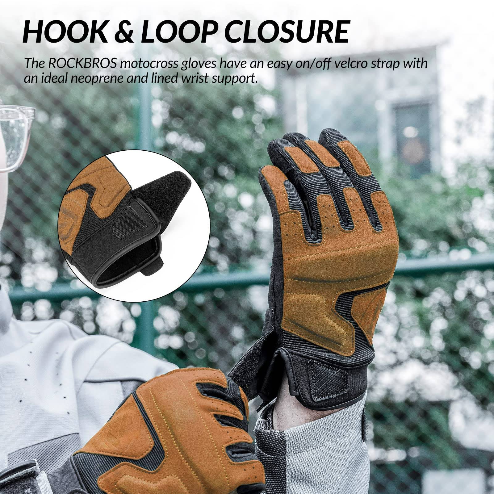 Motorcycle Long Finger Gloves Touch Screen Non-Slip SBR Padded Riding Gloves - Image 3