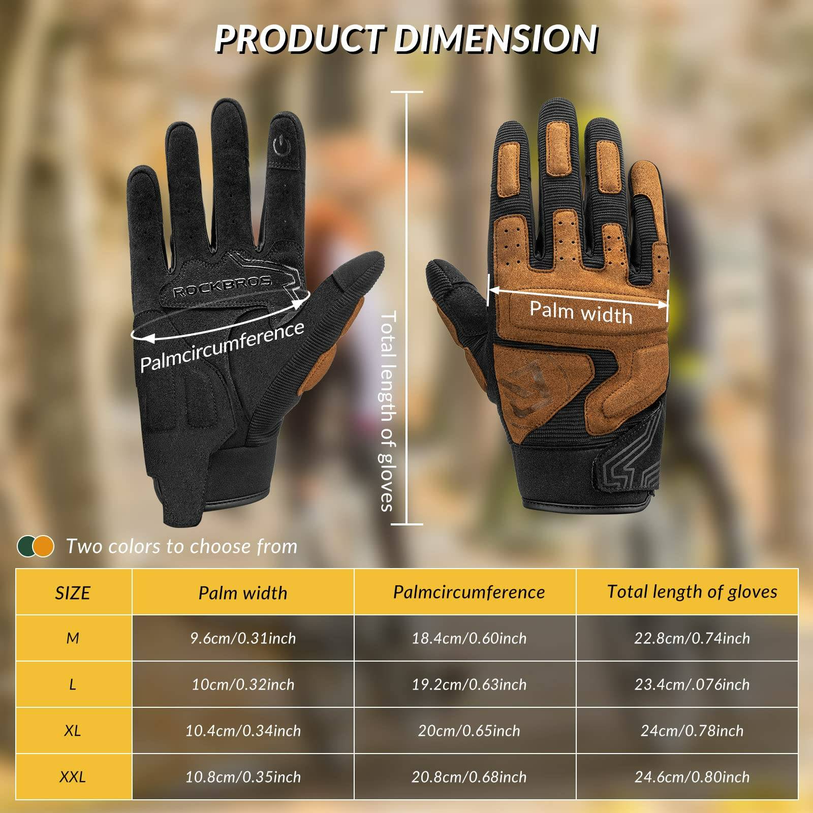 Motorcycle Long Finger Gloves Touch Screen Non-Slip SBR Padded Riding Gloves - Image 6