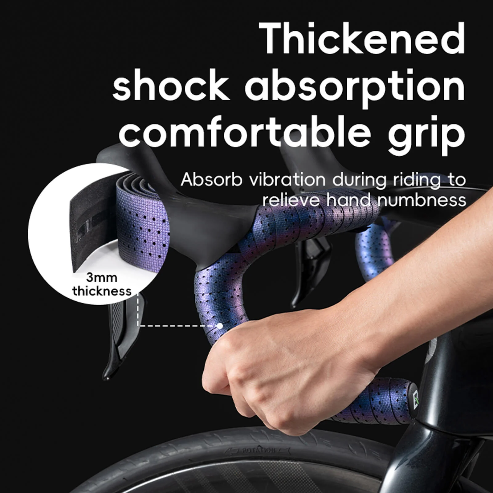 Non-Slip Silicone PU Bike Handlebar Tape for Road Bikes - Image 18