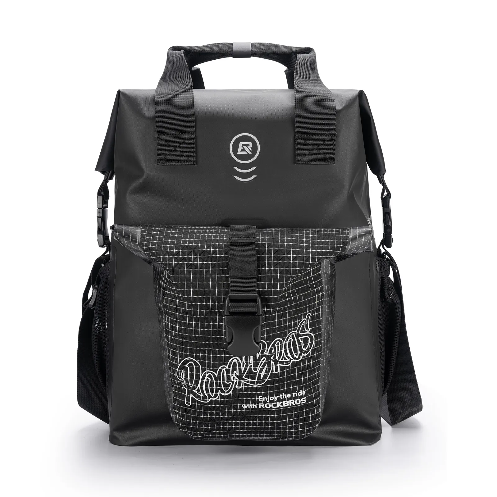 Nylon Folding Bike Handlebar Bag Roll Top Compact 18L