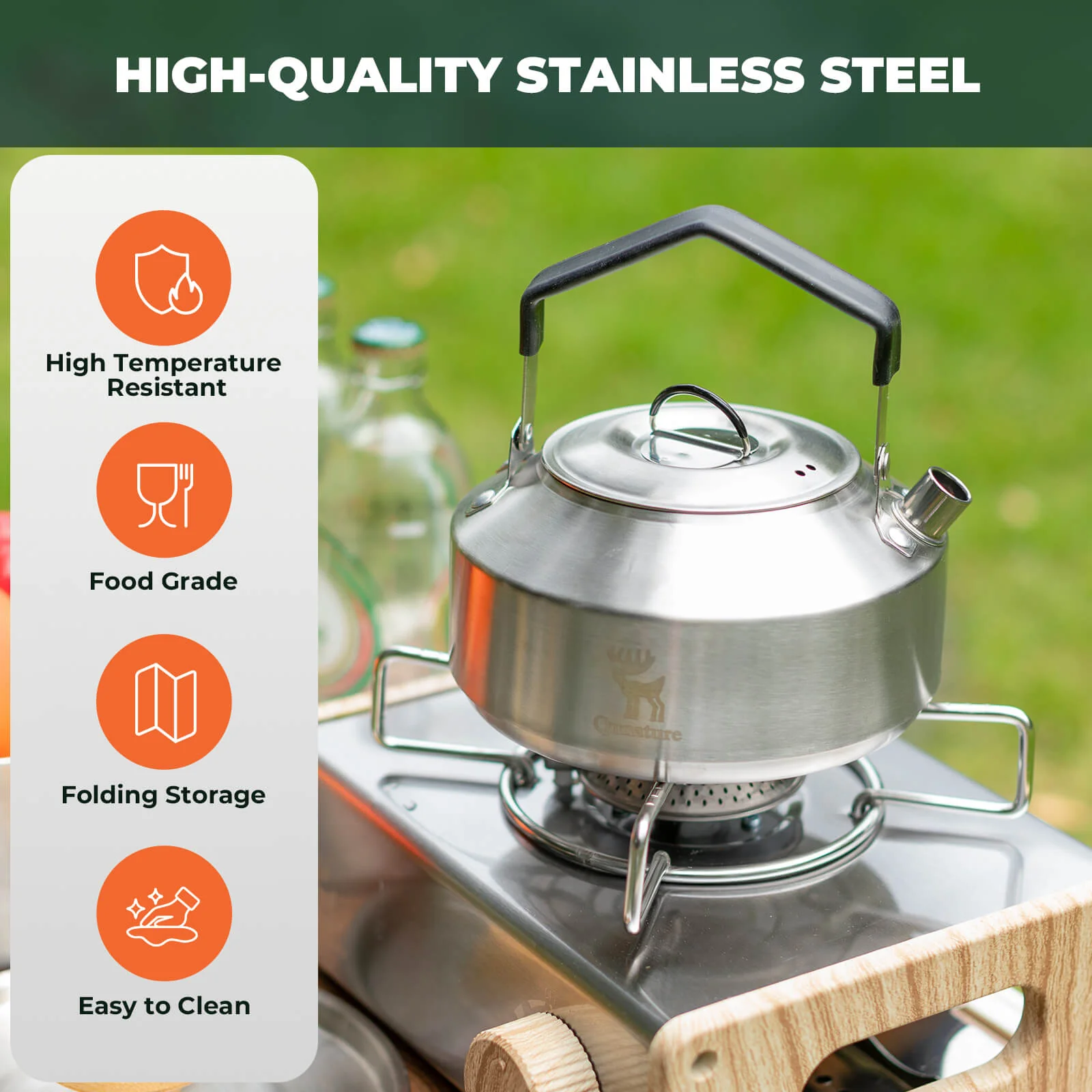Outdoor Stainless Steel Folding Cookware Set - Image 6