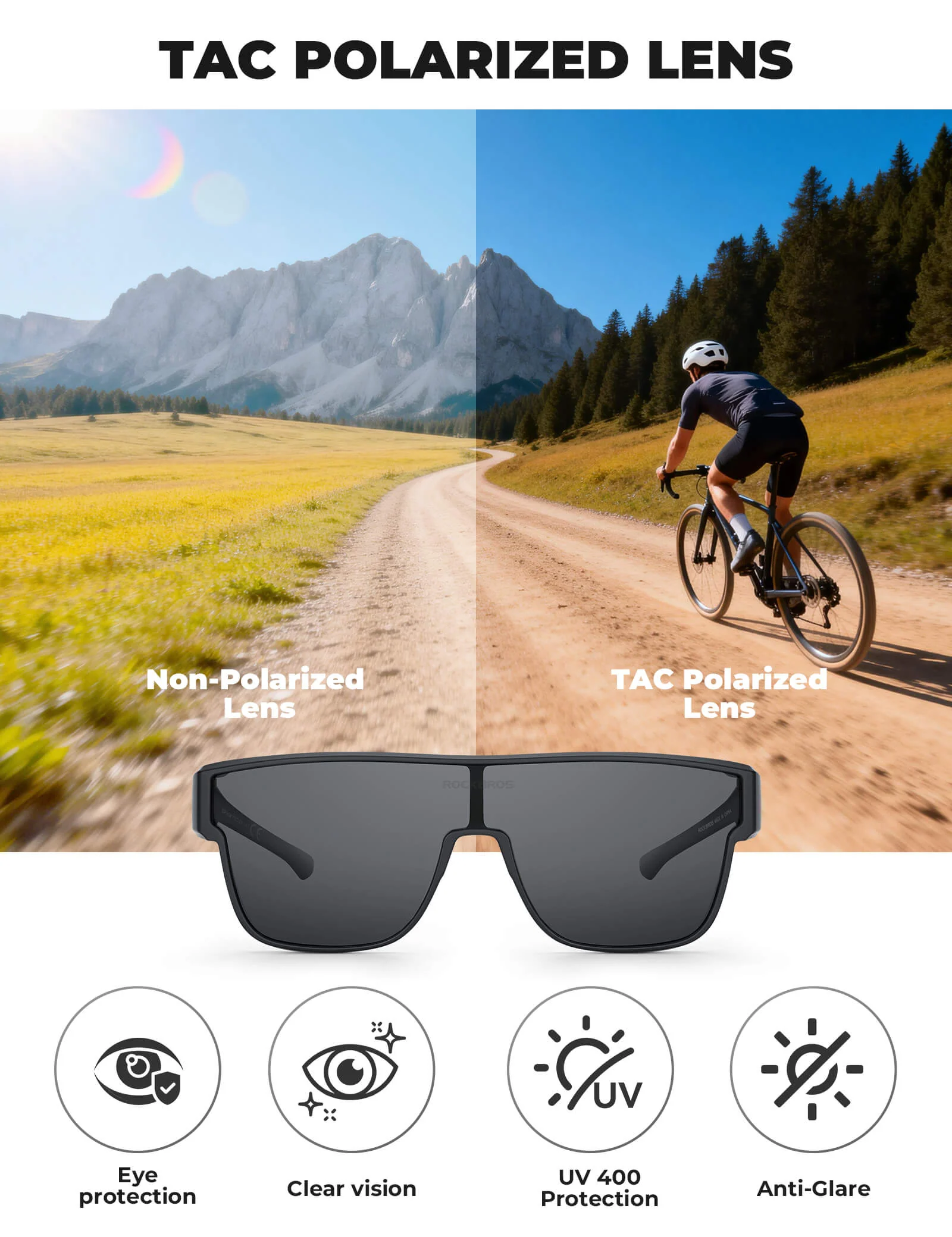 Over-Glass Polarised Cycling Sunglasses Sports Wrap SP304 - Image 16