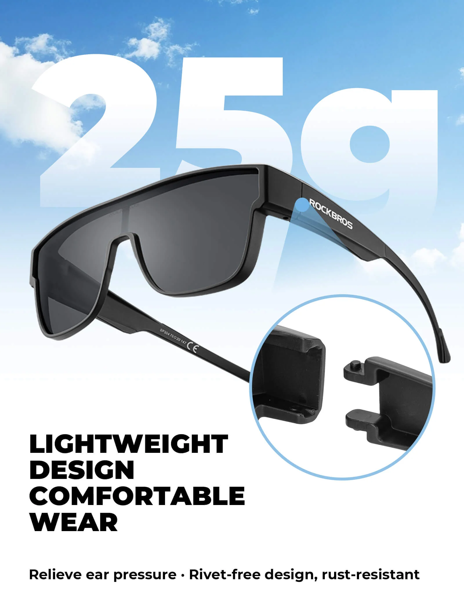 Over-Glass Polarised Cycling Sunglasses Sports Wrap SP304 - Image 26