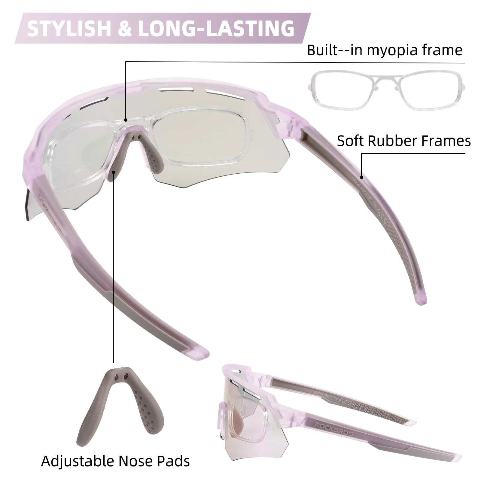 Oversized Photochromic Cycling Sunglasses SP246 - Image 11