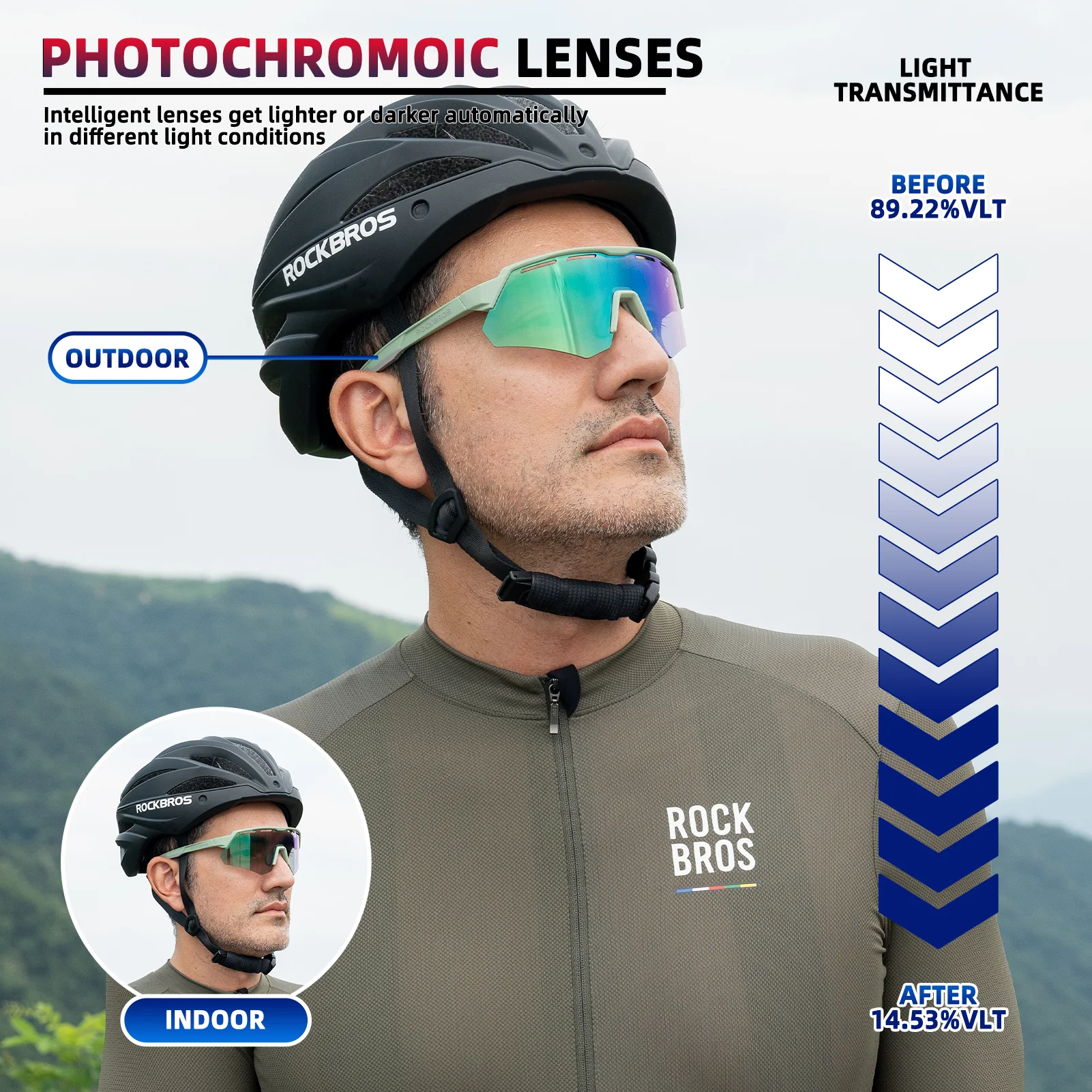 Oversized Photochromic Cycling Sunglasses SP246 - Image 15