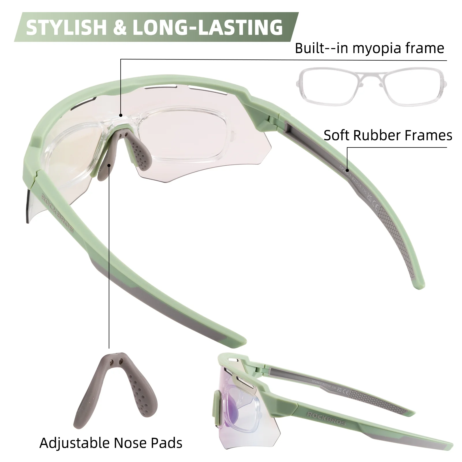 Oversized Photochromic Cycling Sunglasses SP246 - Image 17